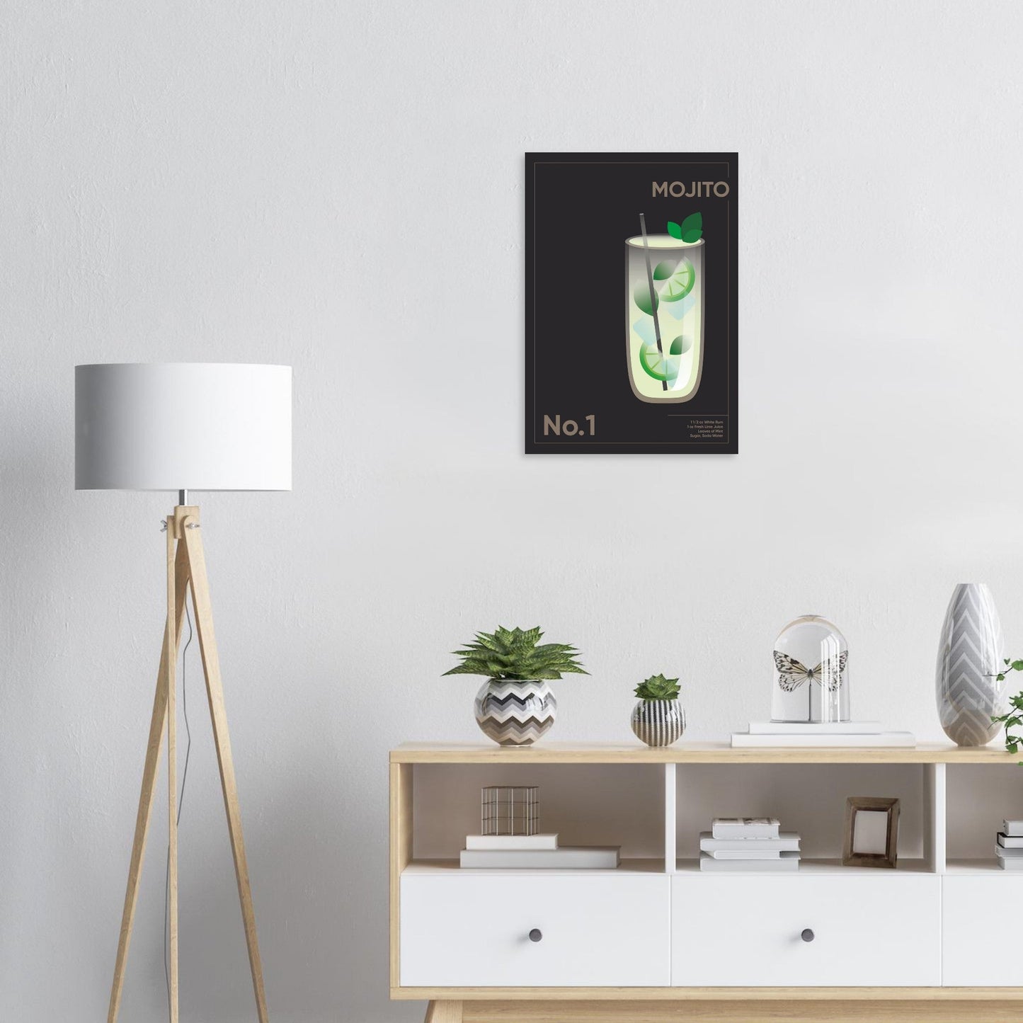 Cocktail 'Mojito' - Premium Matte Paper Poster