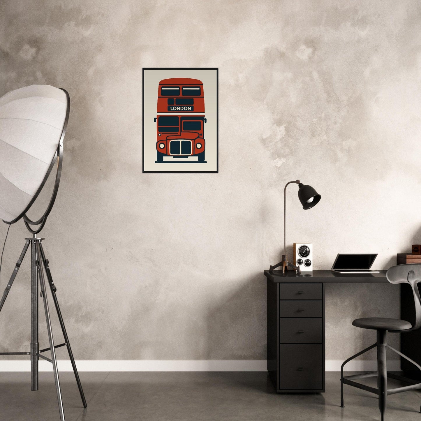 Cities/ Places 'Bus' - Premium Matte Paper Wooden Framed Poster