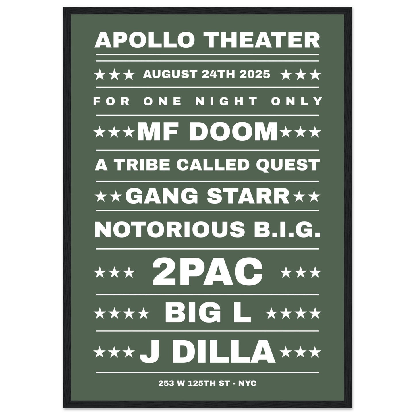 Sign 'Dream Hip Hop Gig' - Premium Matte Paper Wooden Framed Poster