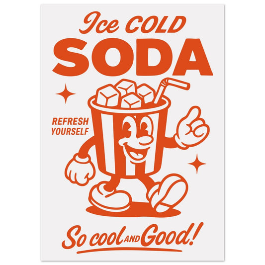 Food 'Ice Cold Soda' - Premium Matte Paper Poster