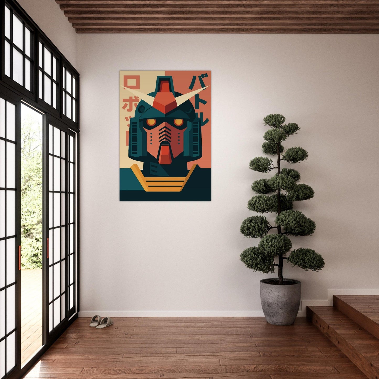 Robot Battle - Premium Matte Paper Poster