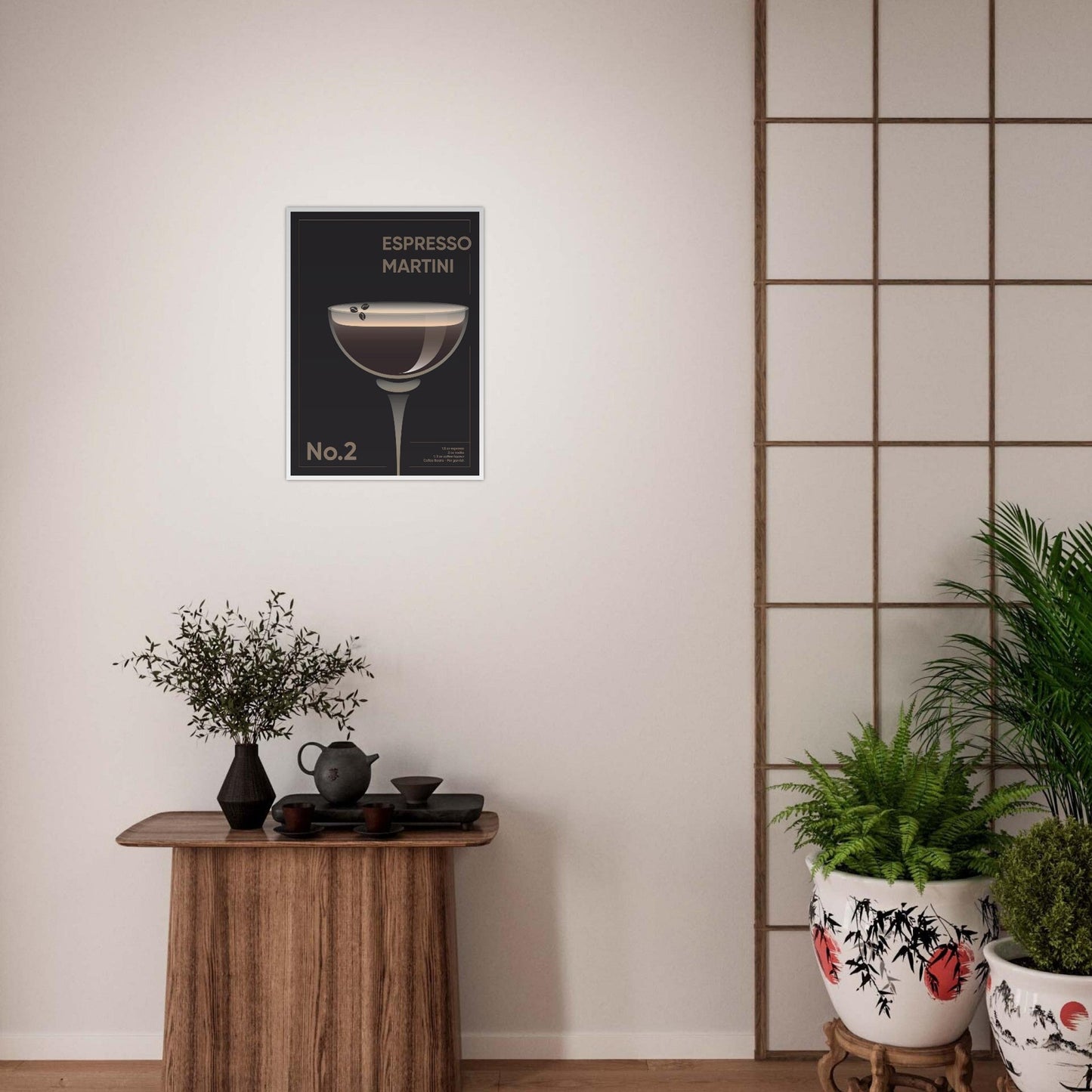 Cocktail 'Espresso Martini' - Premium Matte Paper Wooden Framed Poster