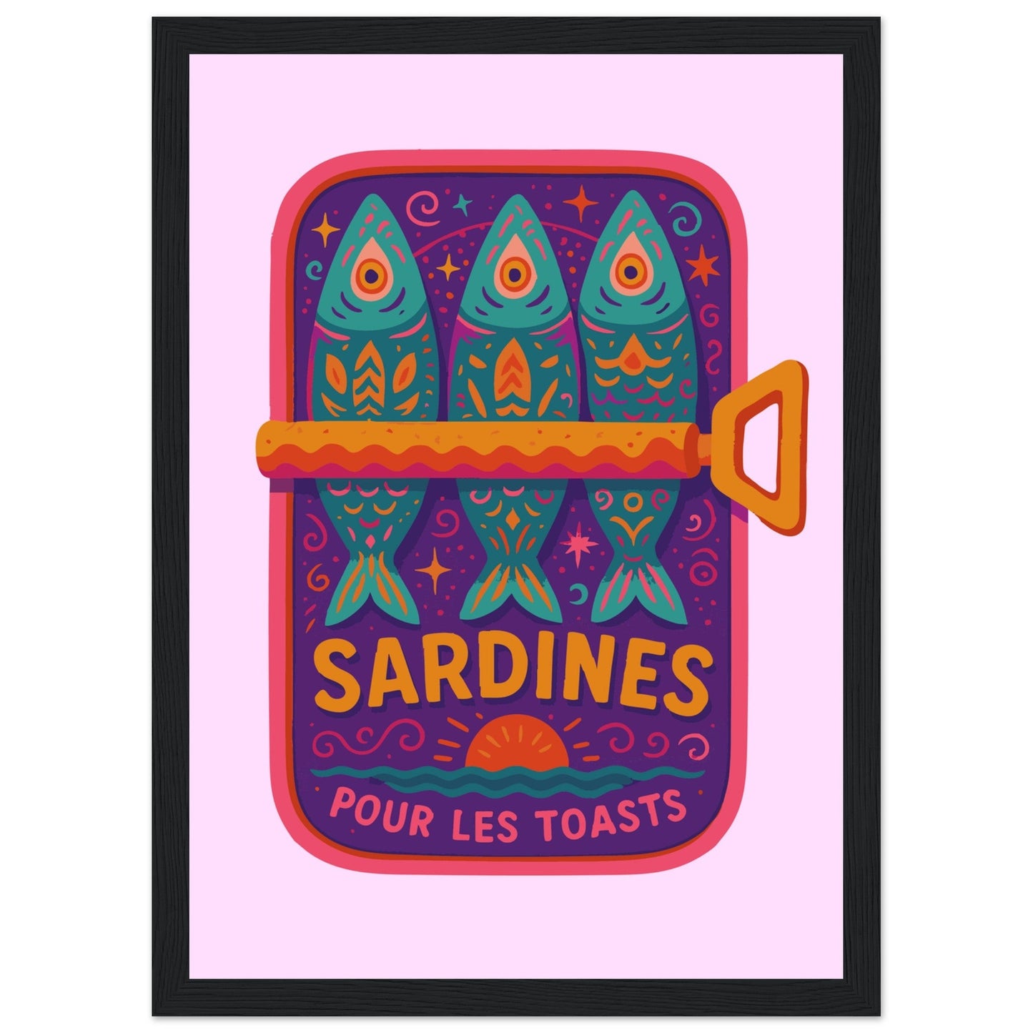 Food 'Sardines'  - Premium Matte Paper Wooden Framed Poster