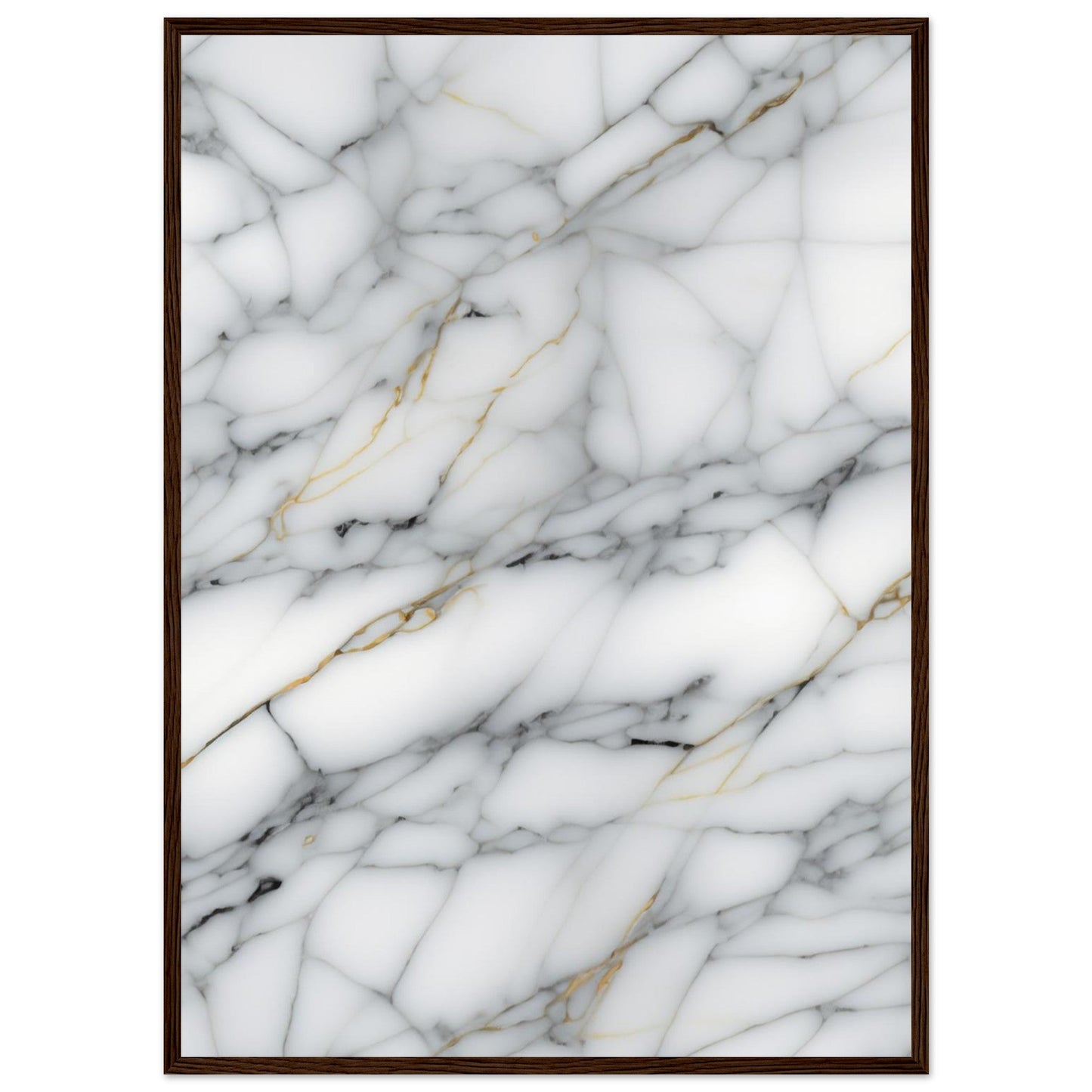 Marble 'Grey'  - Premium Matte Paper Wooden Framed Poster