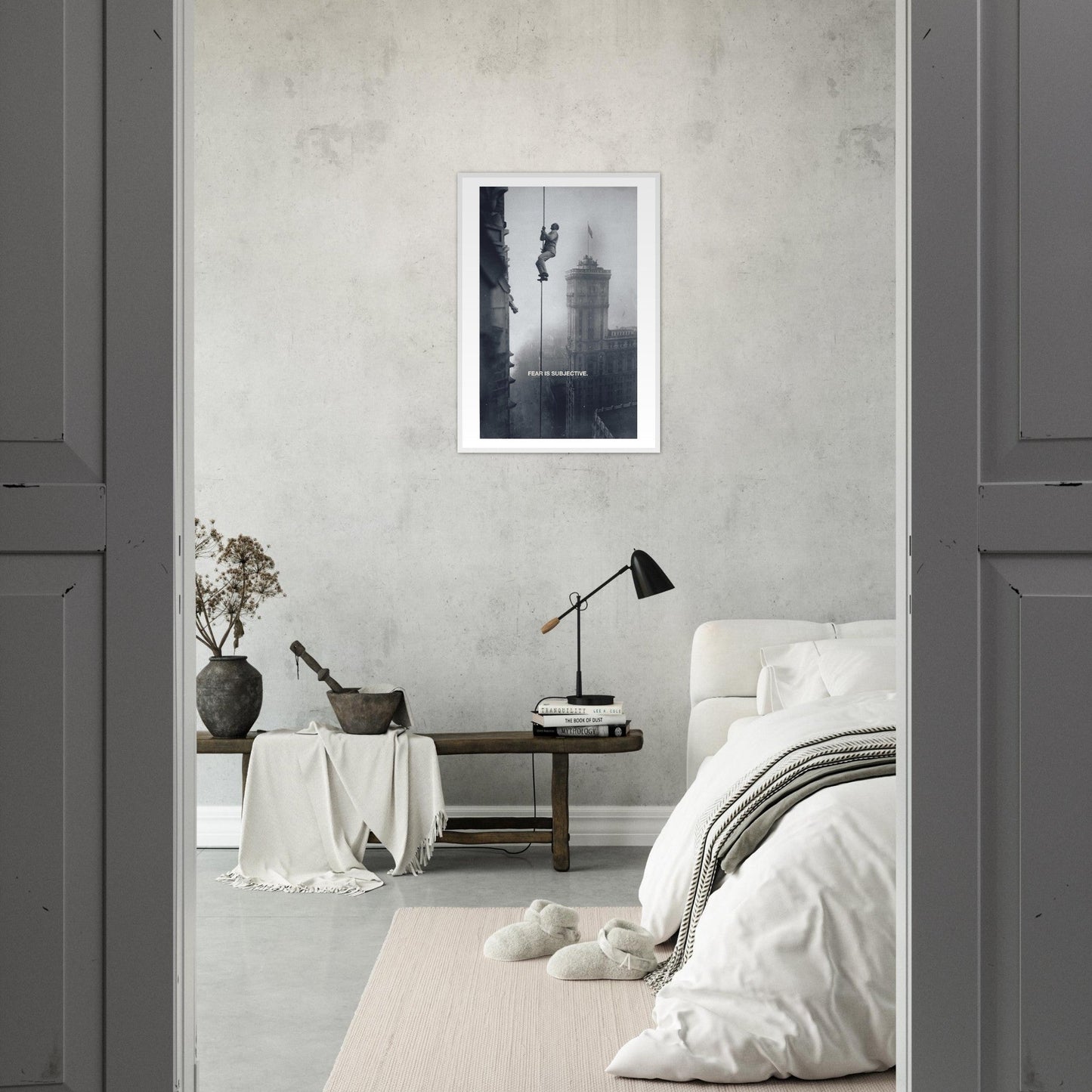 Ed Dickinson 'Fear is Subjective' - Premium Matte Paper Wooden Framed Poster
