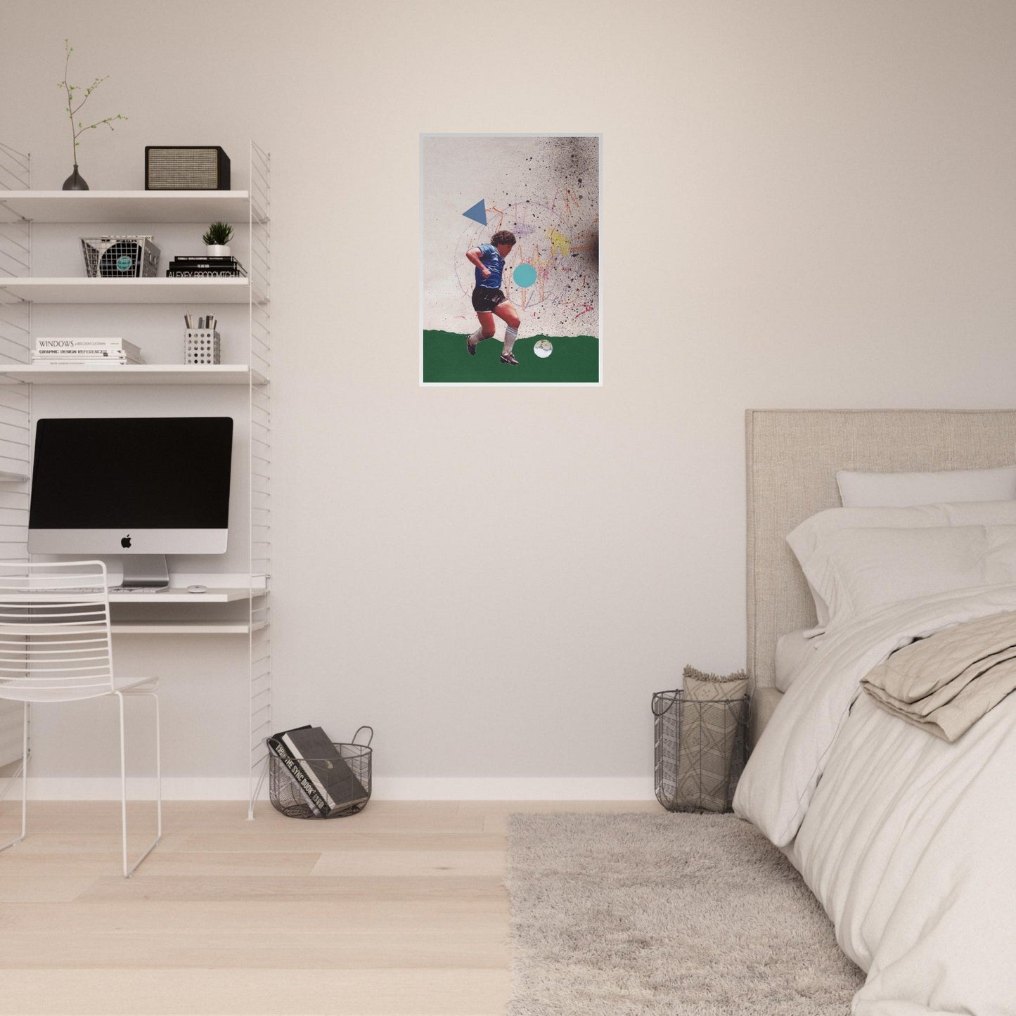 Ed Dickinson 'Football' - Premium Matte Paper Wooden Framed Poster