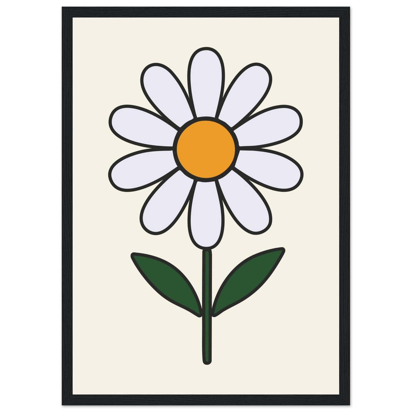 Daisy Flower  - Premium Matte Paper Wooden Framed Poster