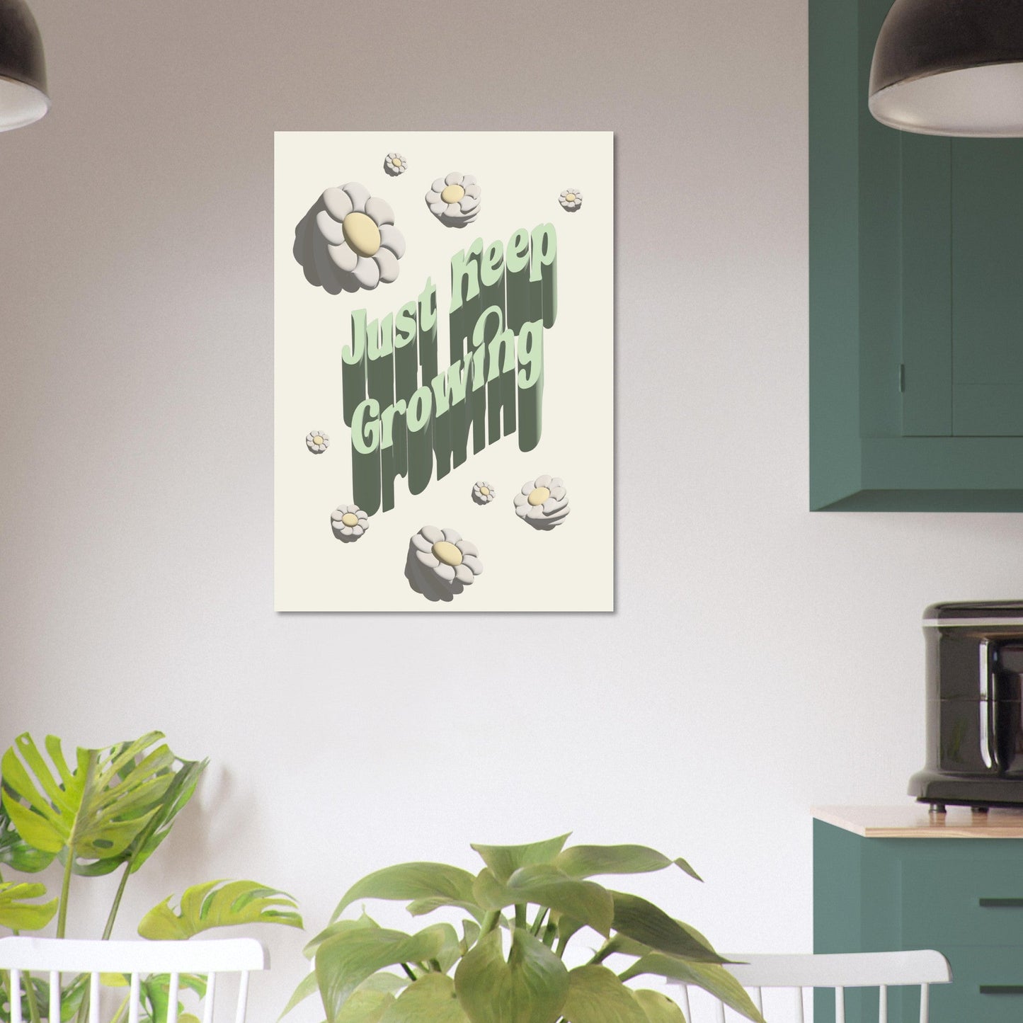 Sign 'Just Keep Growing' - Premium Matte Paper Poster