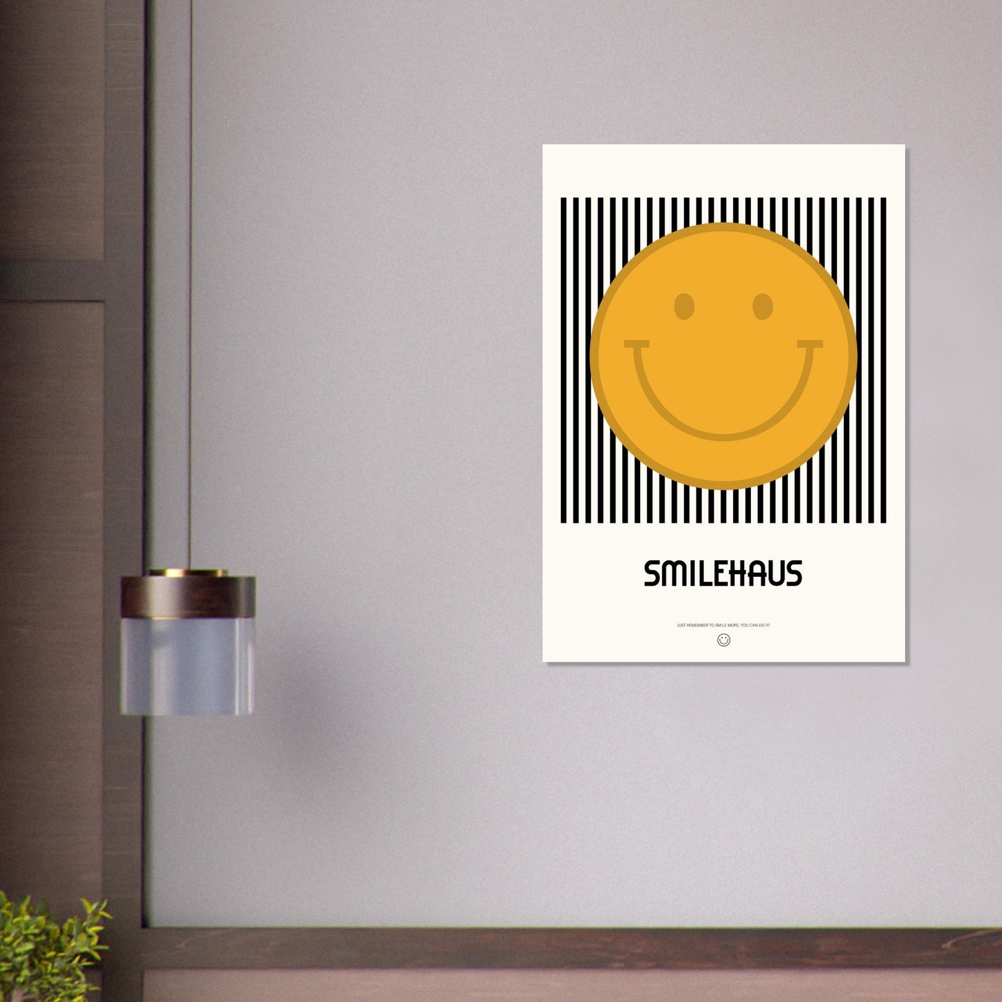 Yellow & Black 'Smilehaus' - Premium Matte Paper Poster