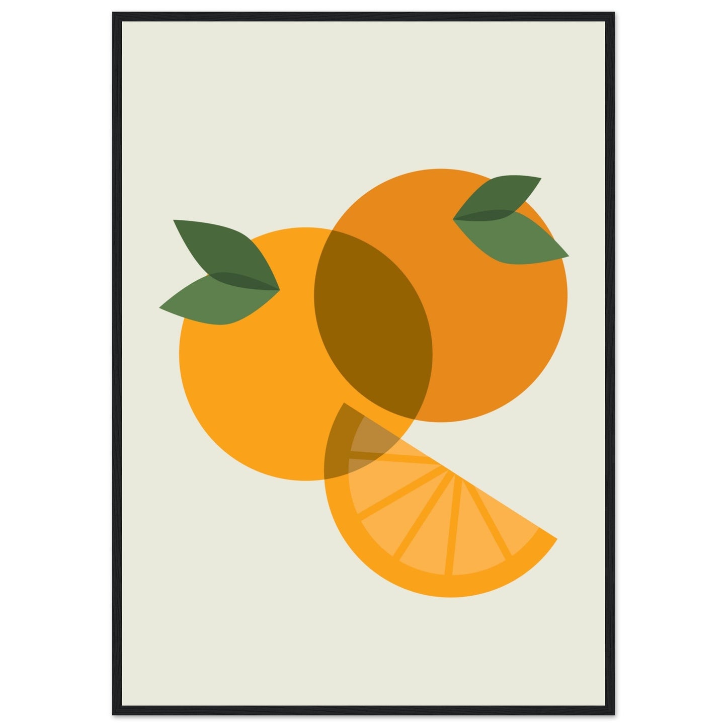 Fruity 'Oranges' - Premium Matte Paper Wooden Framed Poster