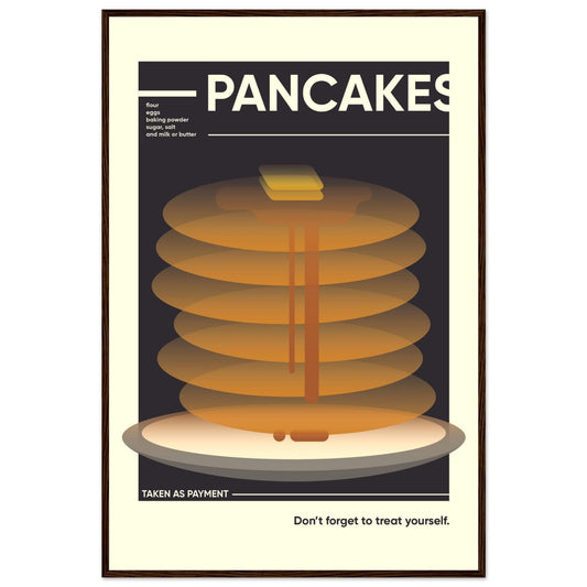 Pancakes - Premium Matte Paper Wooden Framed Poster