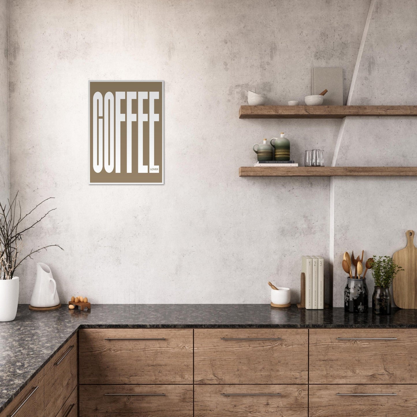 COFFEE - Premium Matte Paper Wooden Framed Poster