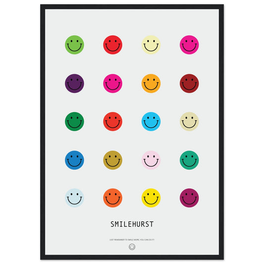 Colours 'Smilehirst' - Premium Matte Paper Wooden Framed Poster
