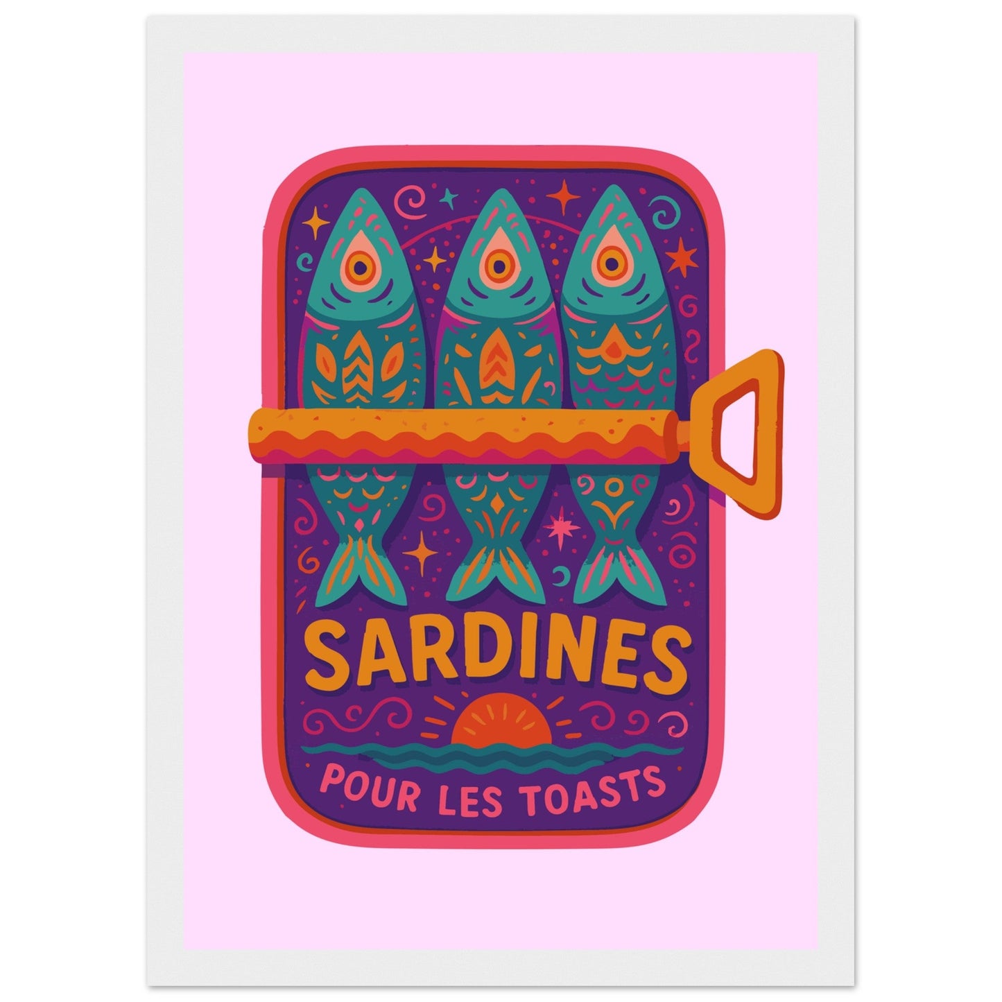 Food 'Sardines'  - Premium Matte Paper Wooden Framed Poster