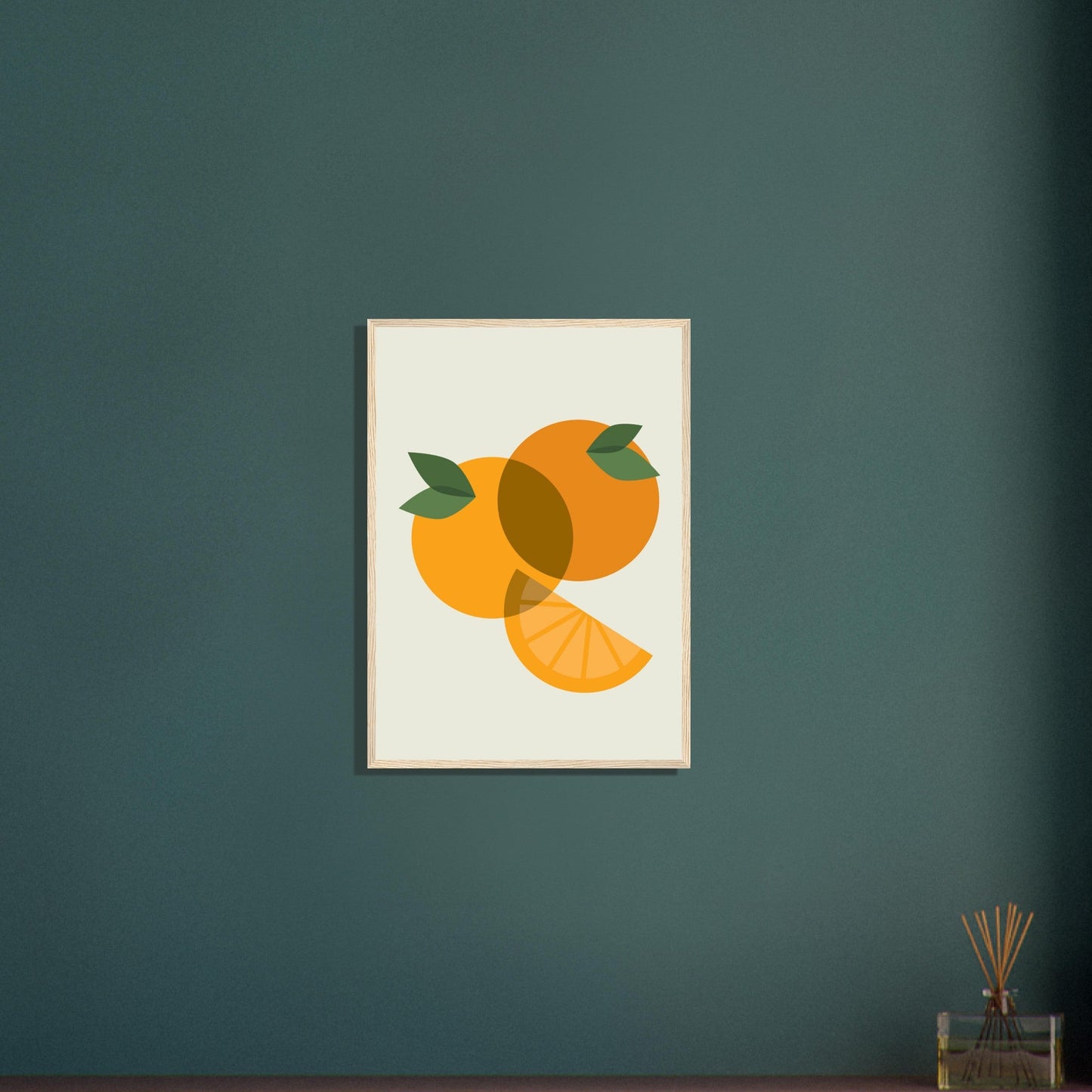 Fruity 'Oranges' - Premium Matte Paper Wooden Framed Poster
