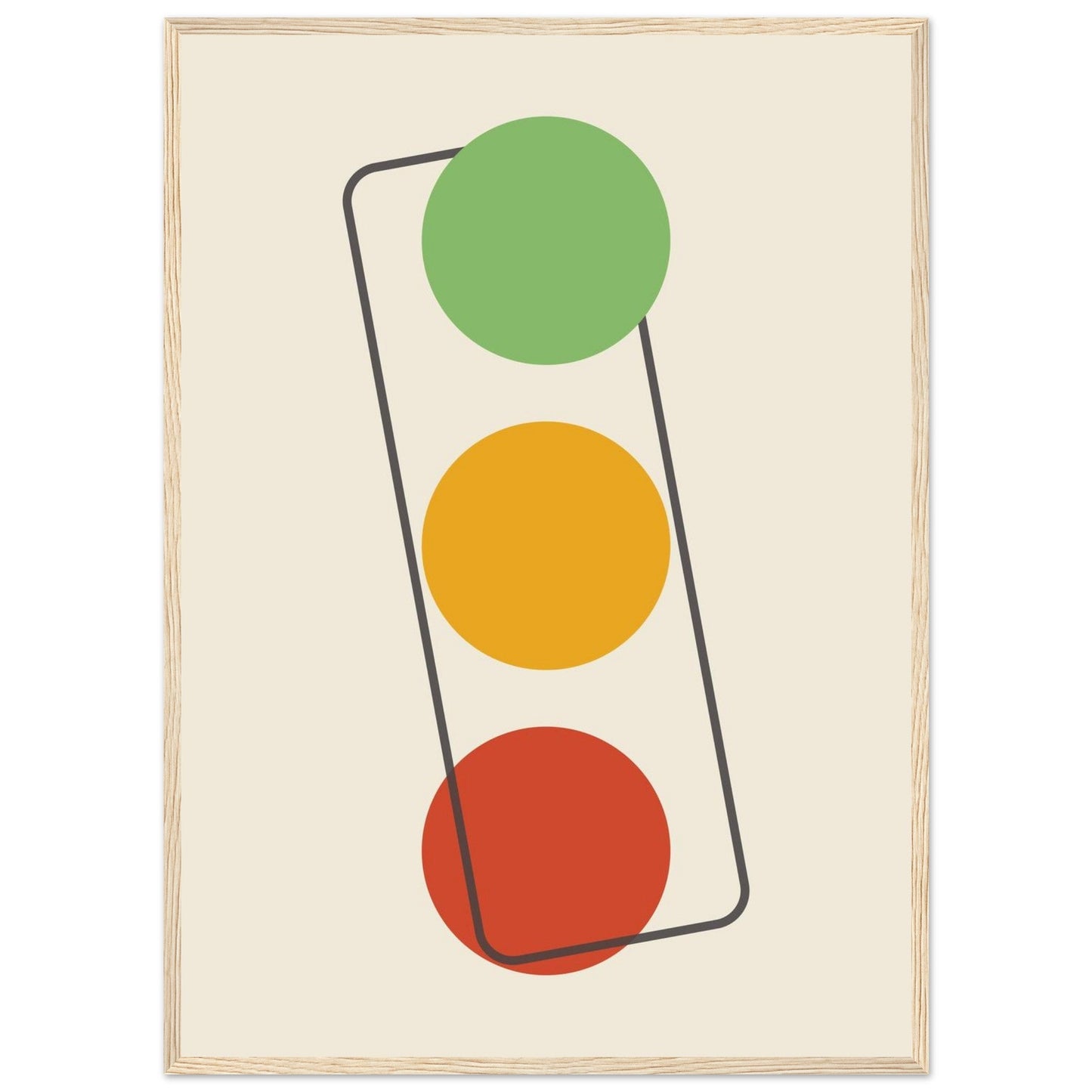 Sign 'The Lights' - Premium Matte Paper Wooden Framed Poster