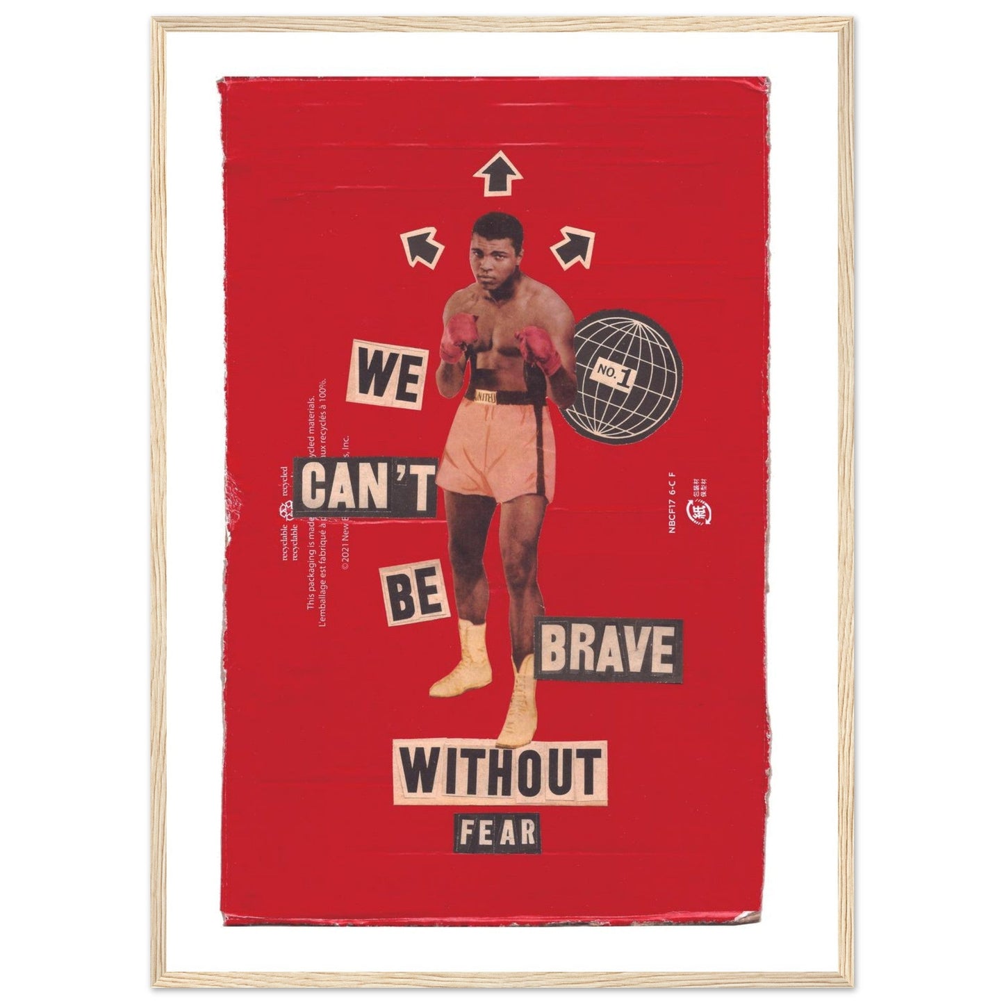 Ed Dickinson 'Brave Without Fear' - Premium Matte Paper Wooden Framed Poster