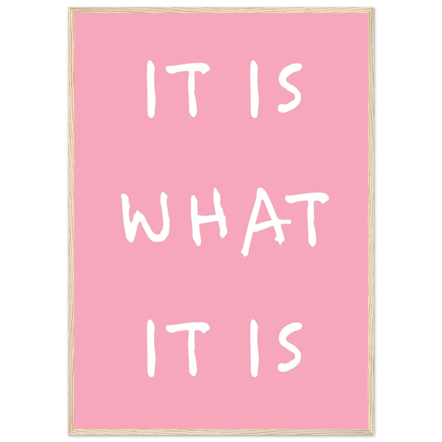 It is what it is - Premium Matte Paper Wooden Framed Poster