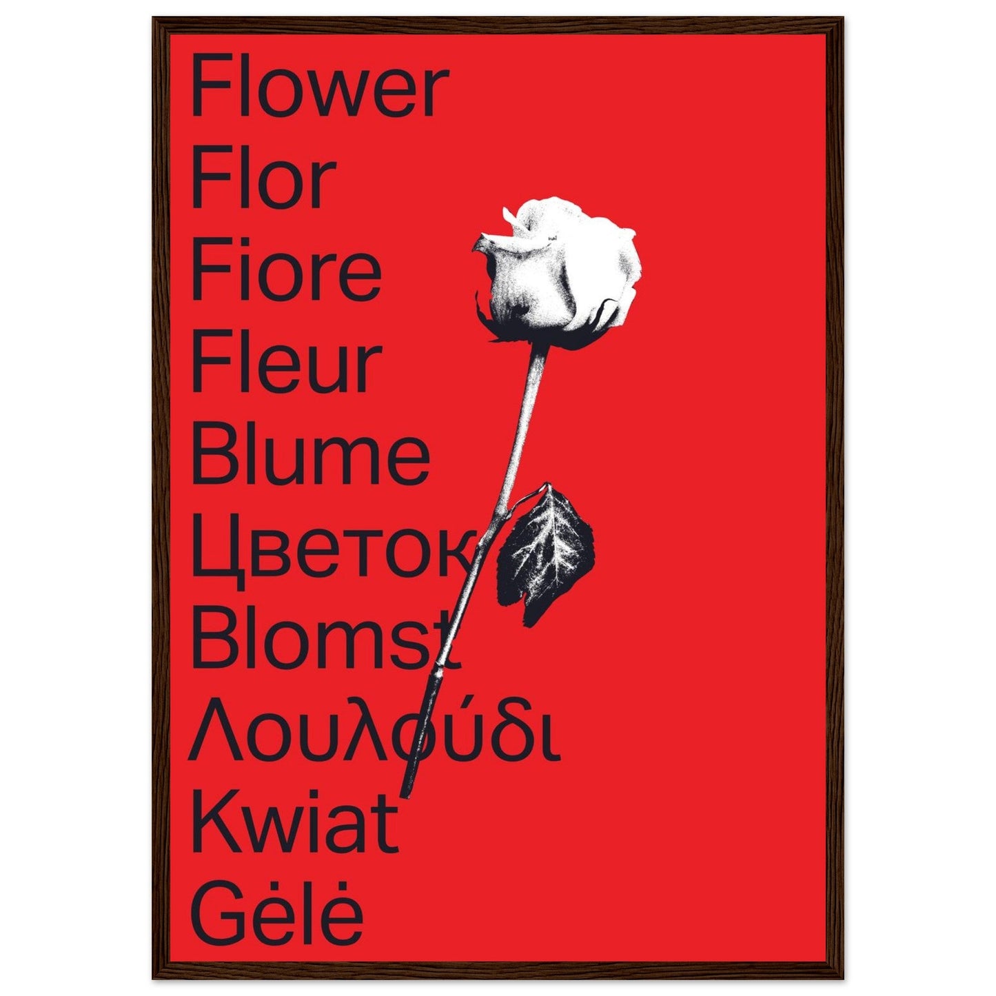 Ed Dickinson 'Flower' - Premium Matte Paper Wooden Framed Poster