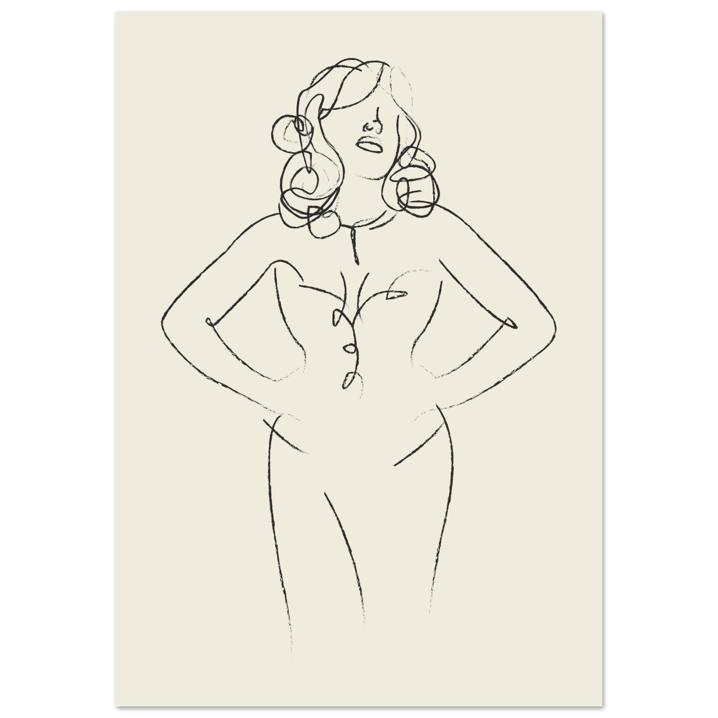 Line Art 'Sabrina' - Premium Matte Paper Poster