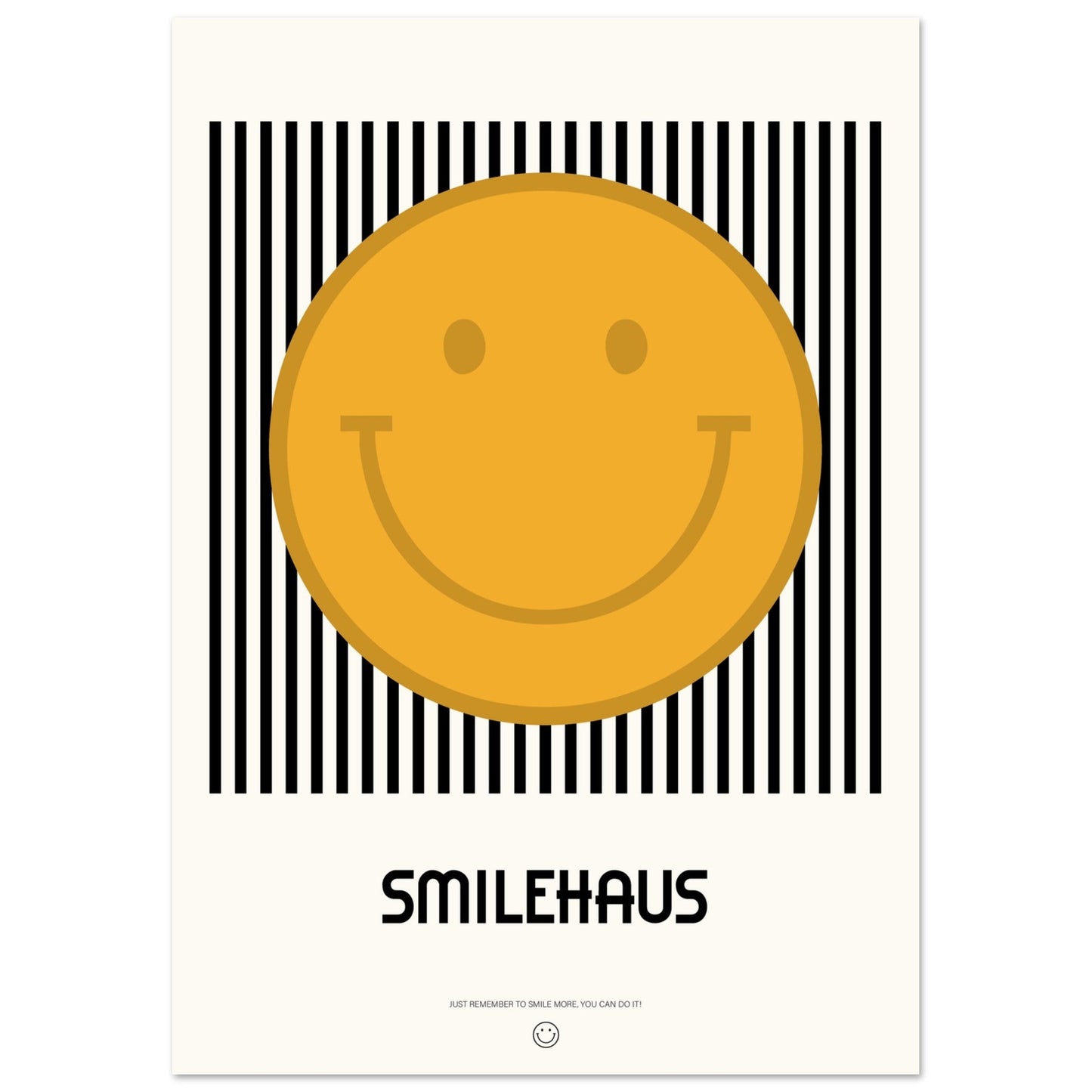 Yellow & Black 'Smilehaus' - Premium Matte Paper Poster