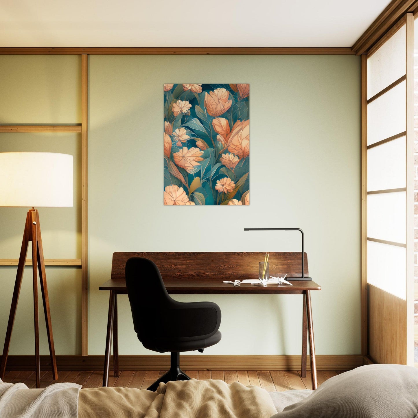 Flowers 'Abstract Garden' - Premium Matte Paper Poster