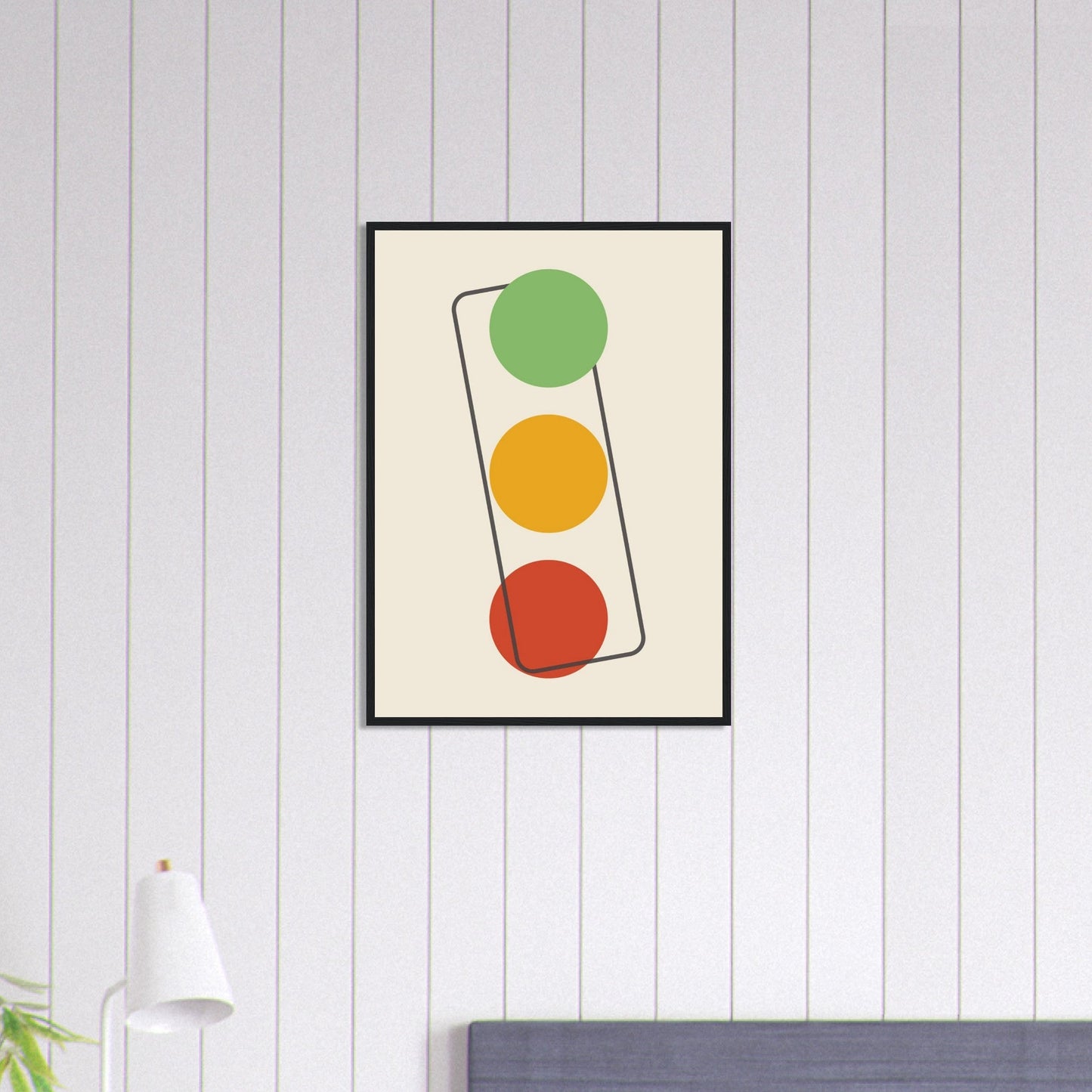 Sign 'The Lights' - Premium Matte Paper Wooden Framed Poster