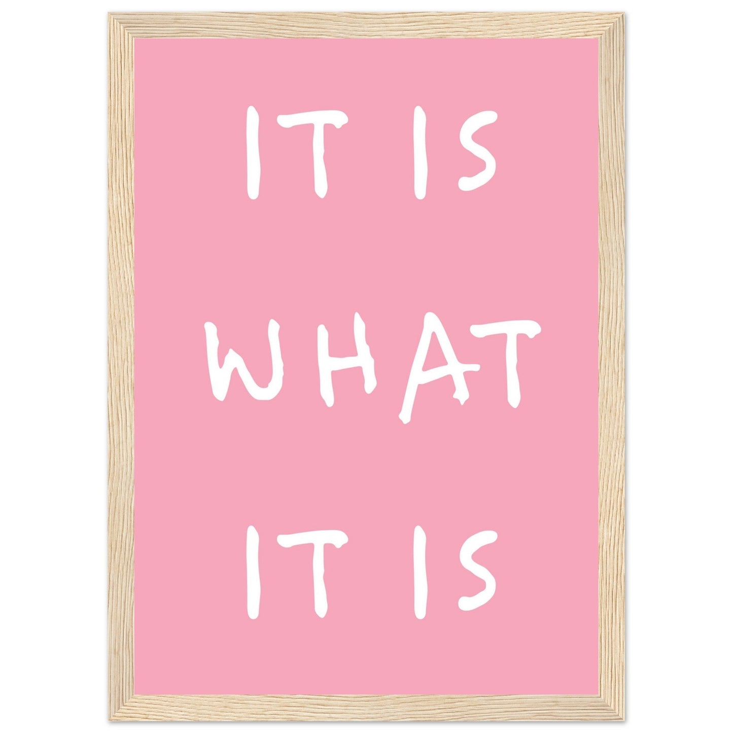 It is what it is - Premium Matte Paper Wooden Framed Poster