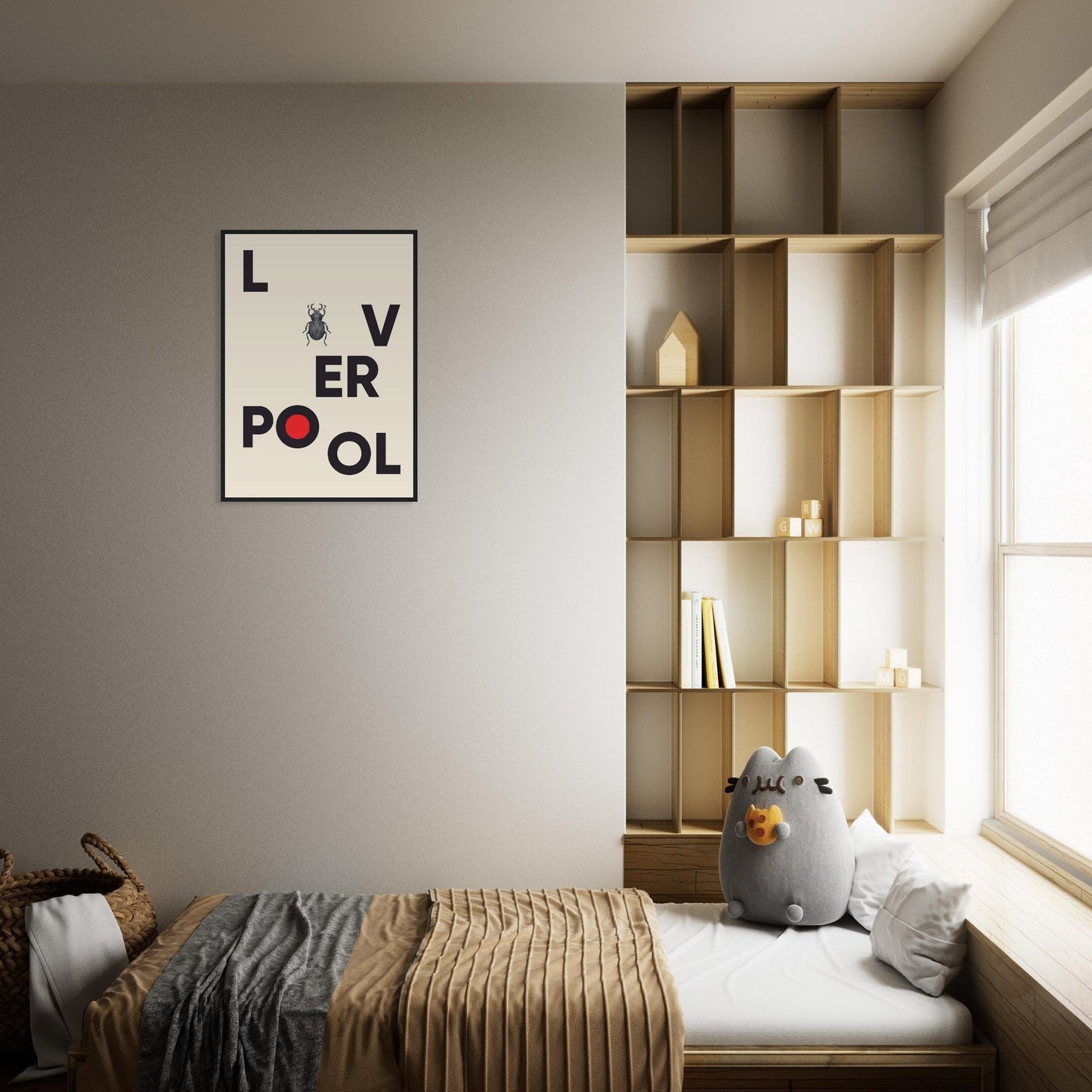 Cities/ Places 'Liverpool' - Premium Matte Paper Wooden Framed Poster