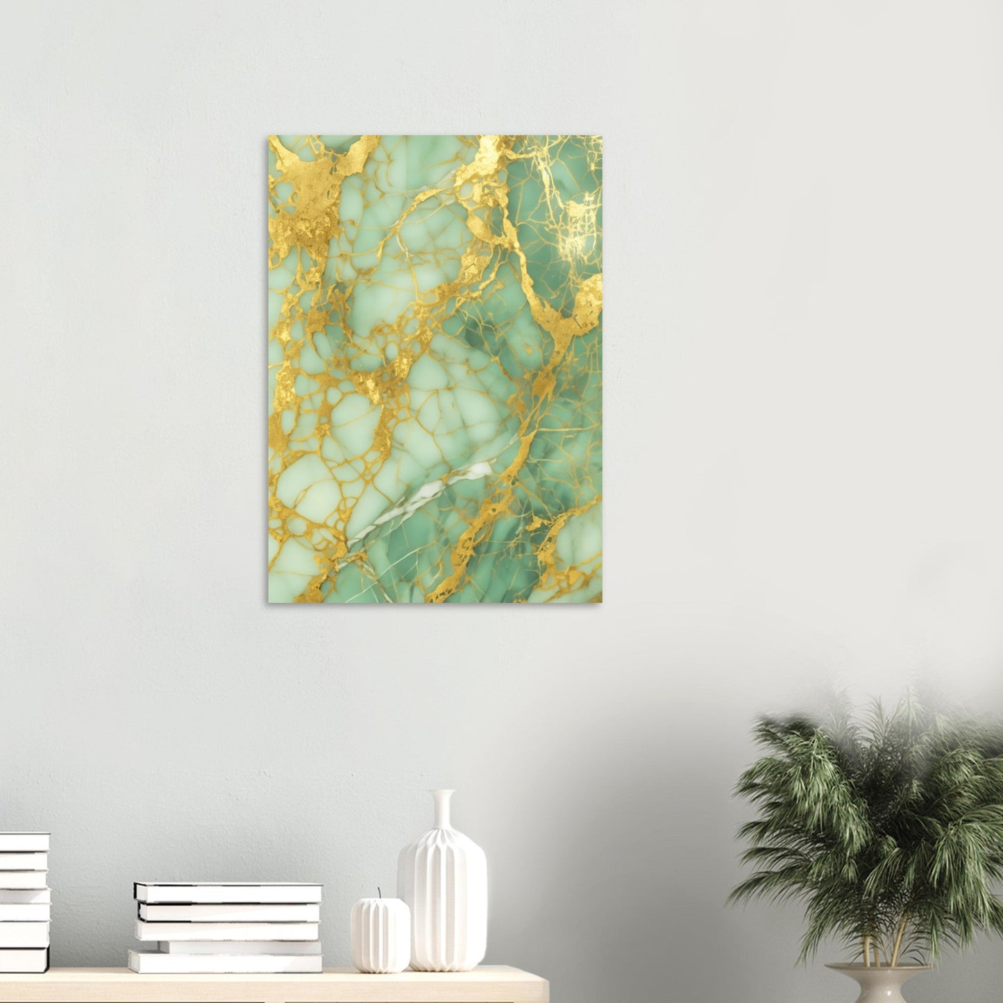 Marble 'Green & Gold' - Premium Matte Paper Poster