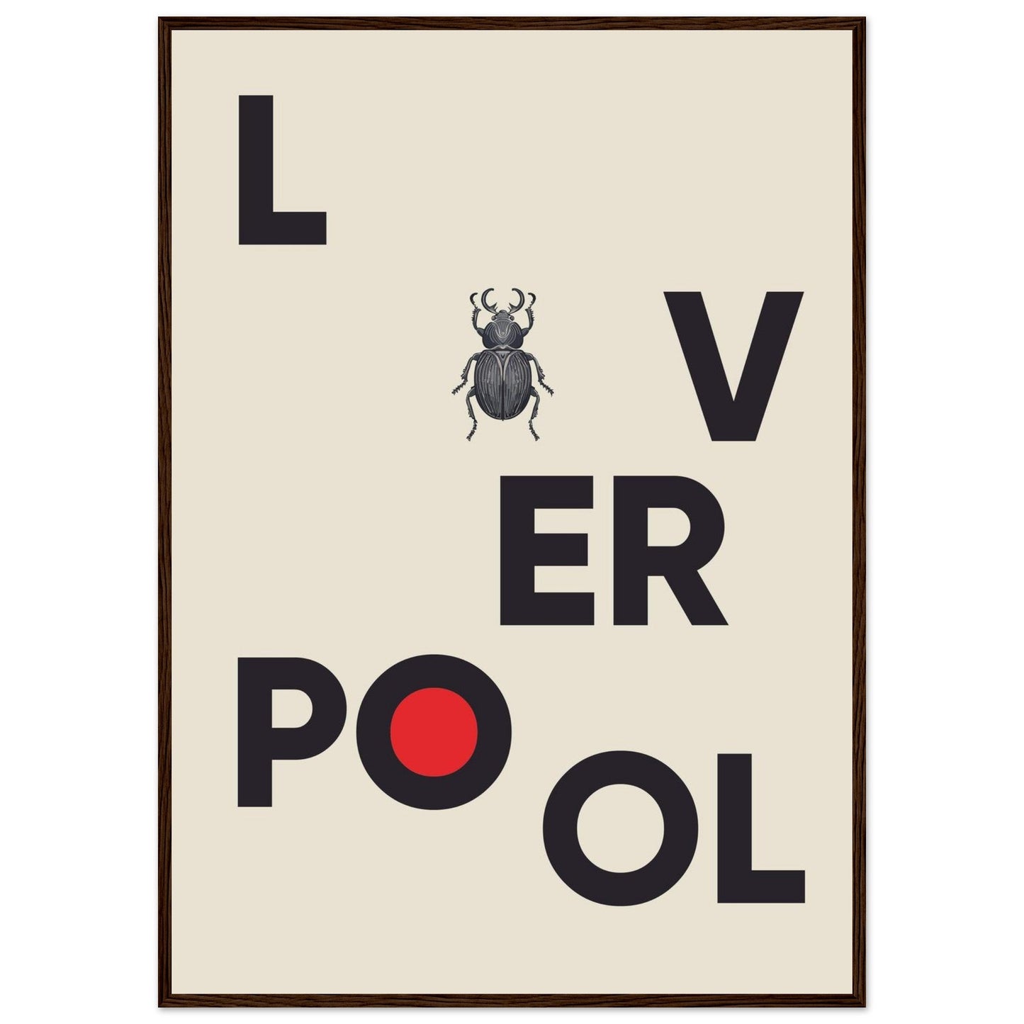 Cities/ Places 'Liverpool' - Premium Matte Paper Wooden Framed Poster