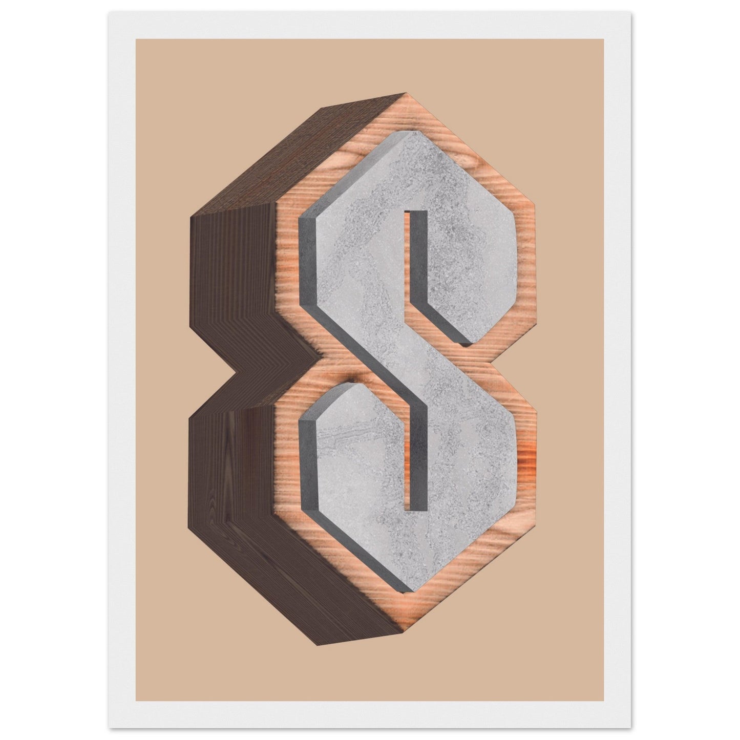 Super S - Premium Matte Paper Wooden Framed Poster