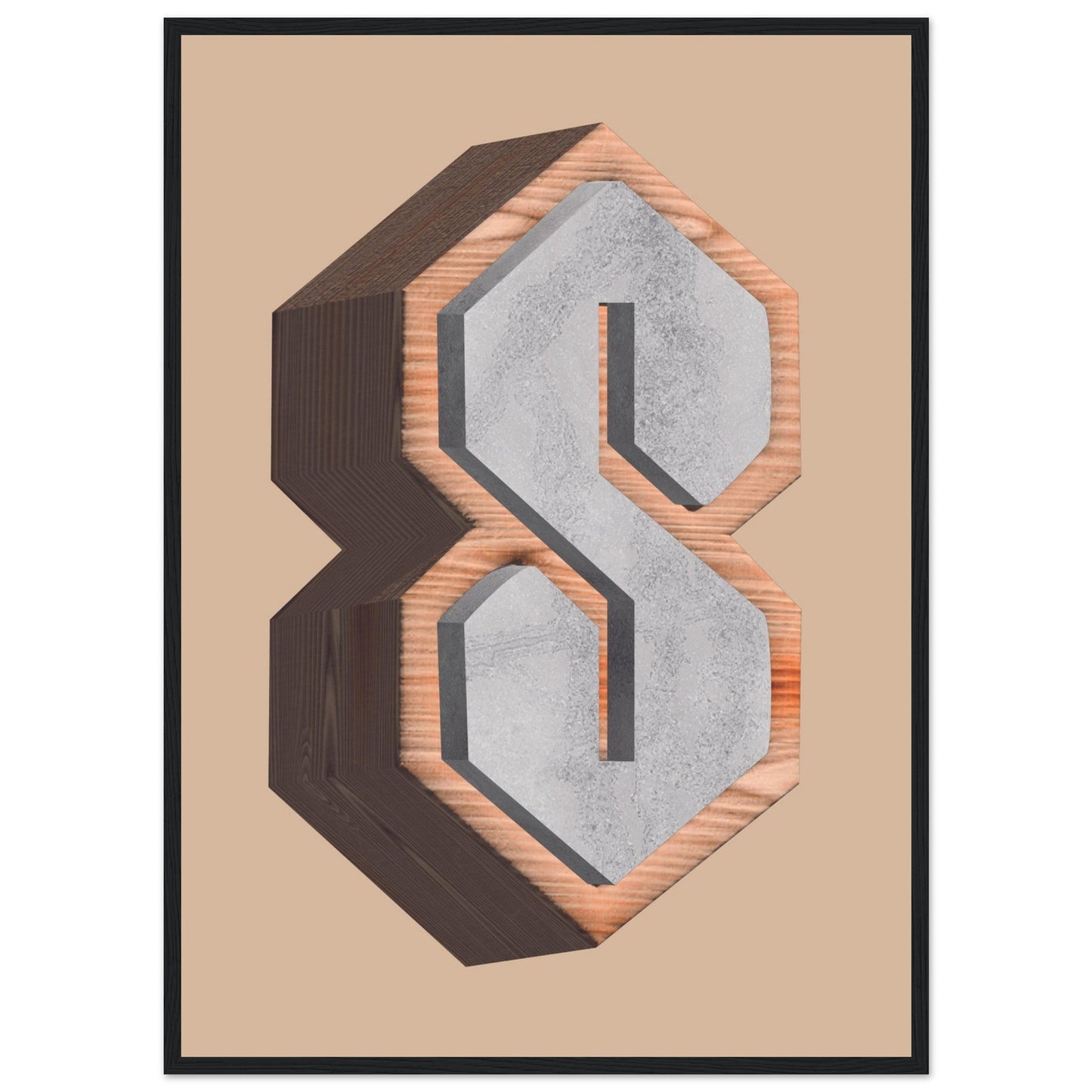 Super S - Premium Matte Paper Wooden Framed Poster