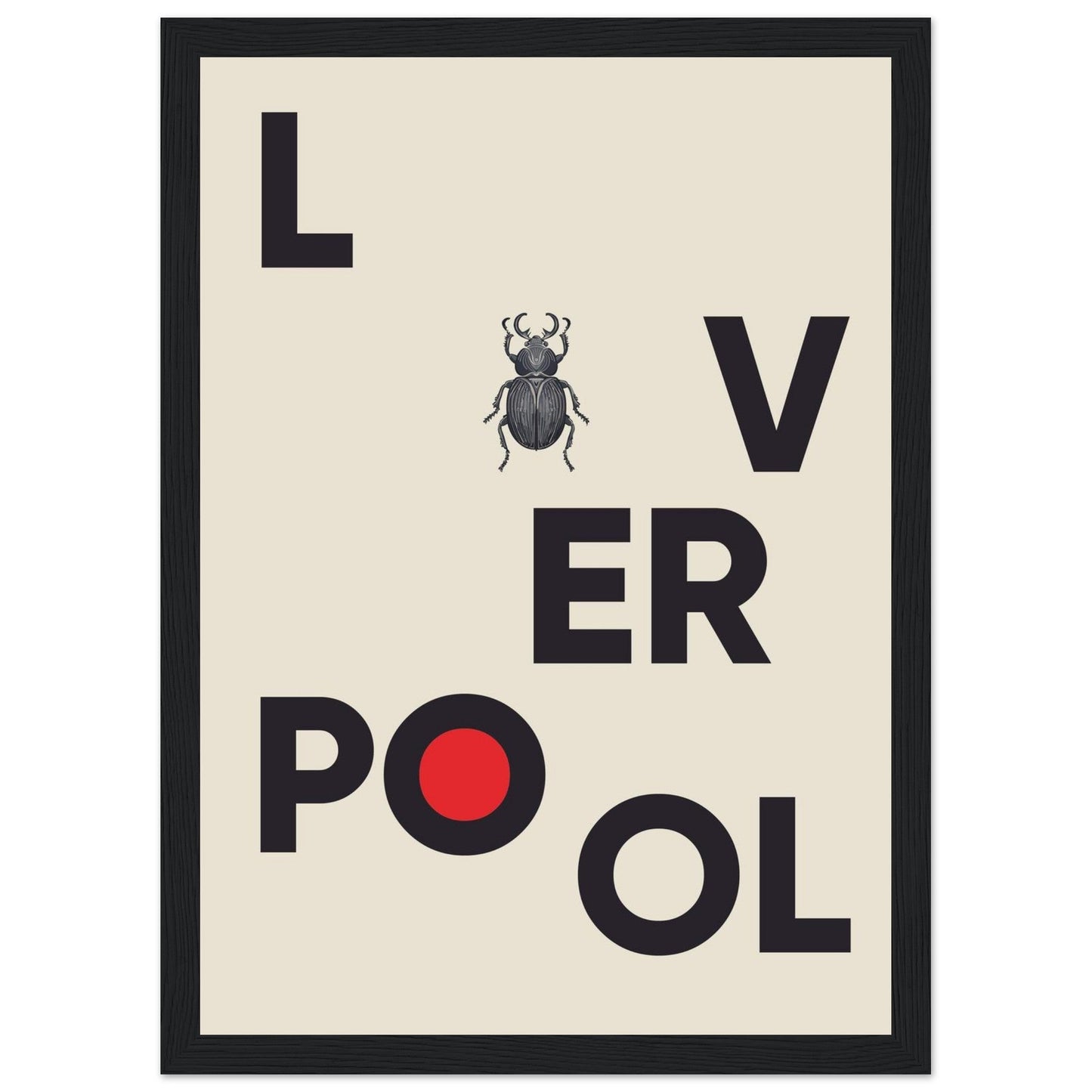 Cities/ Places 'Liverpool' - Premium Matte Paper Wooden Framed Poster