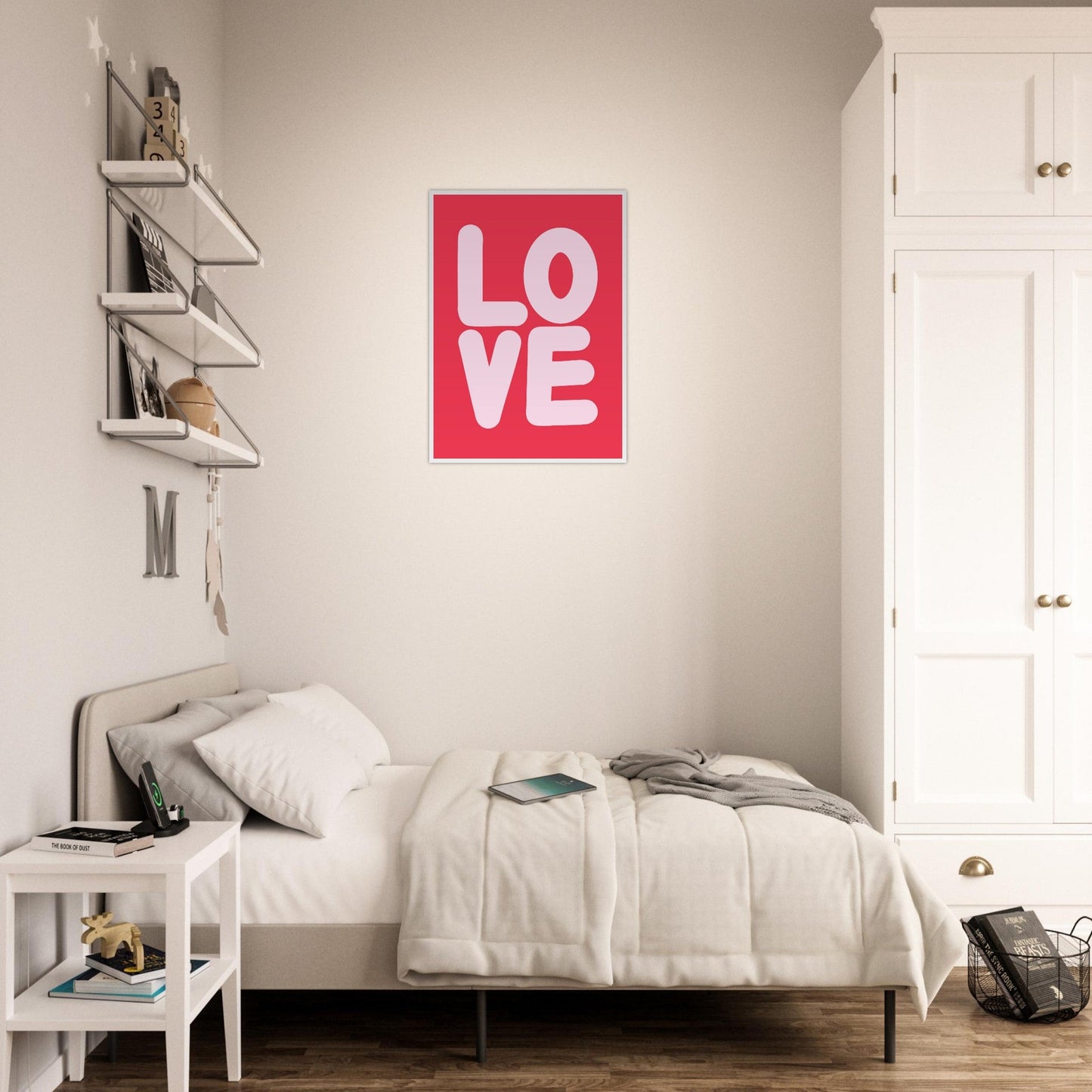 Sign 'Love' - Premium Matte Paper Wooden Framed Poster