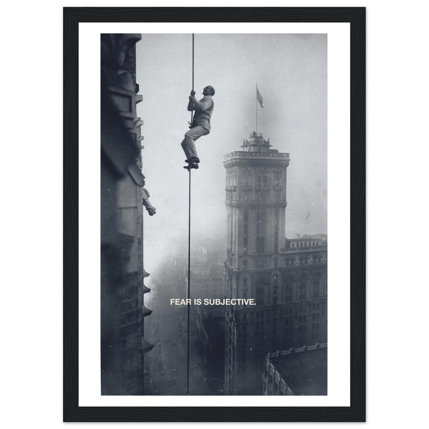 Ed Dickinson 'Fear is Subjective' - Premium Matte Paper Wooden Framed Poster
