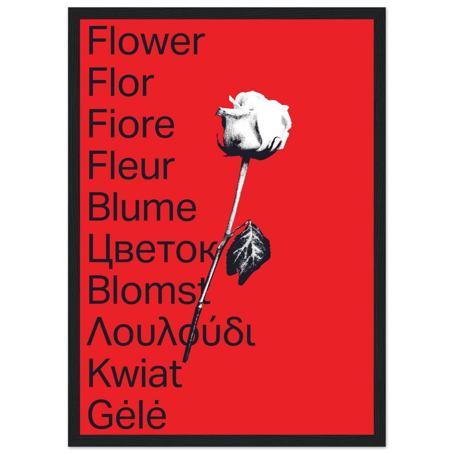 Ed Dickinson 'Flower' - Premium Matte Paper Wooden Framed Poster