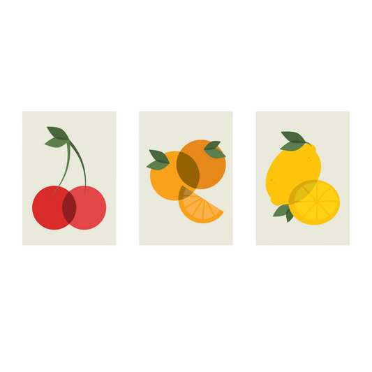 Fruity 'Triptych' - Premium Matte Paper Poster Trio
