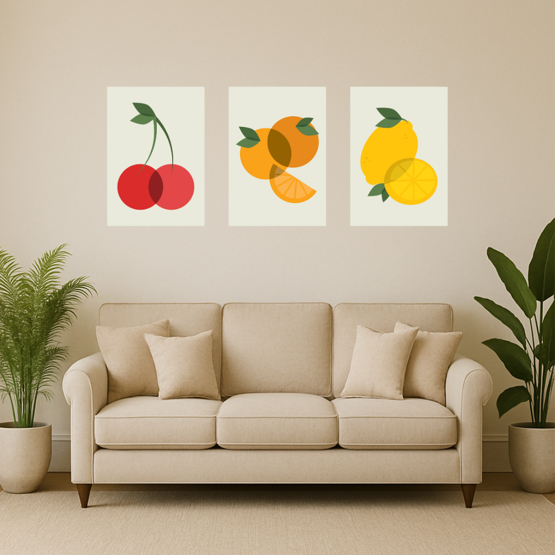 Fruity 'Triptych' - Premium Matte Paper Poster Trio