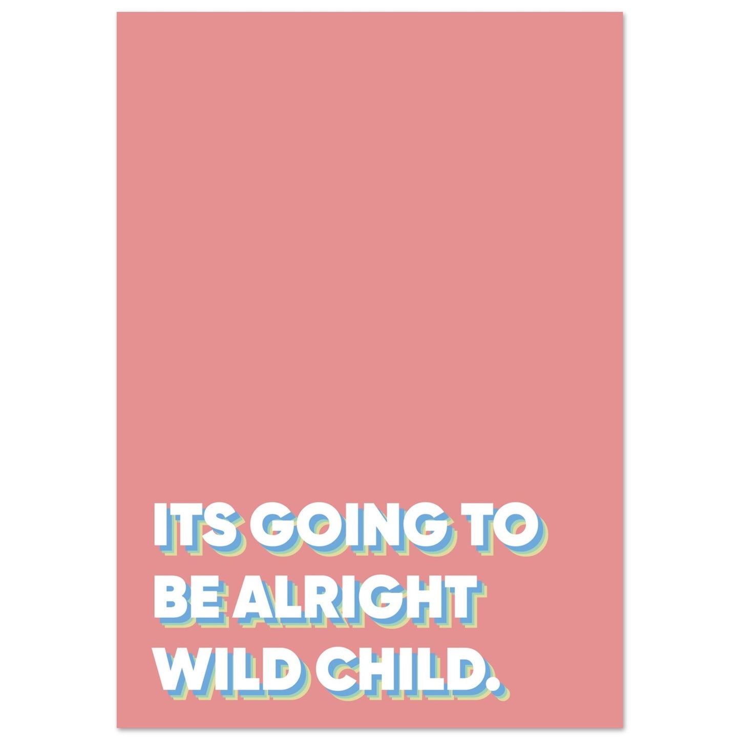 Sign 'Wild Child' - Premium Matte Paper Poster