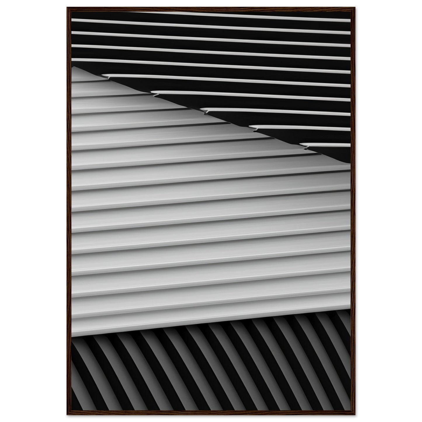Smart 'Black & White'  - Premium Matte Paper Wooden Framed Poster