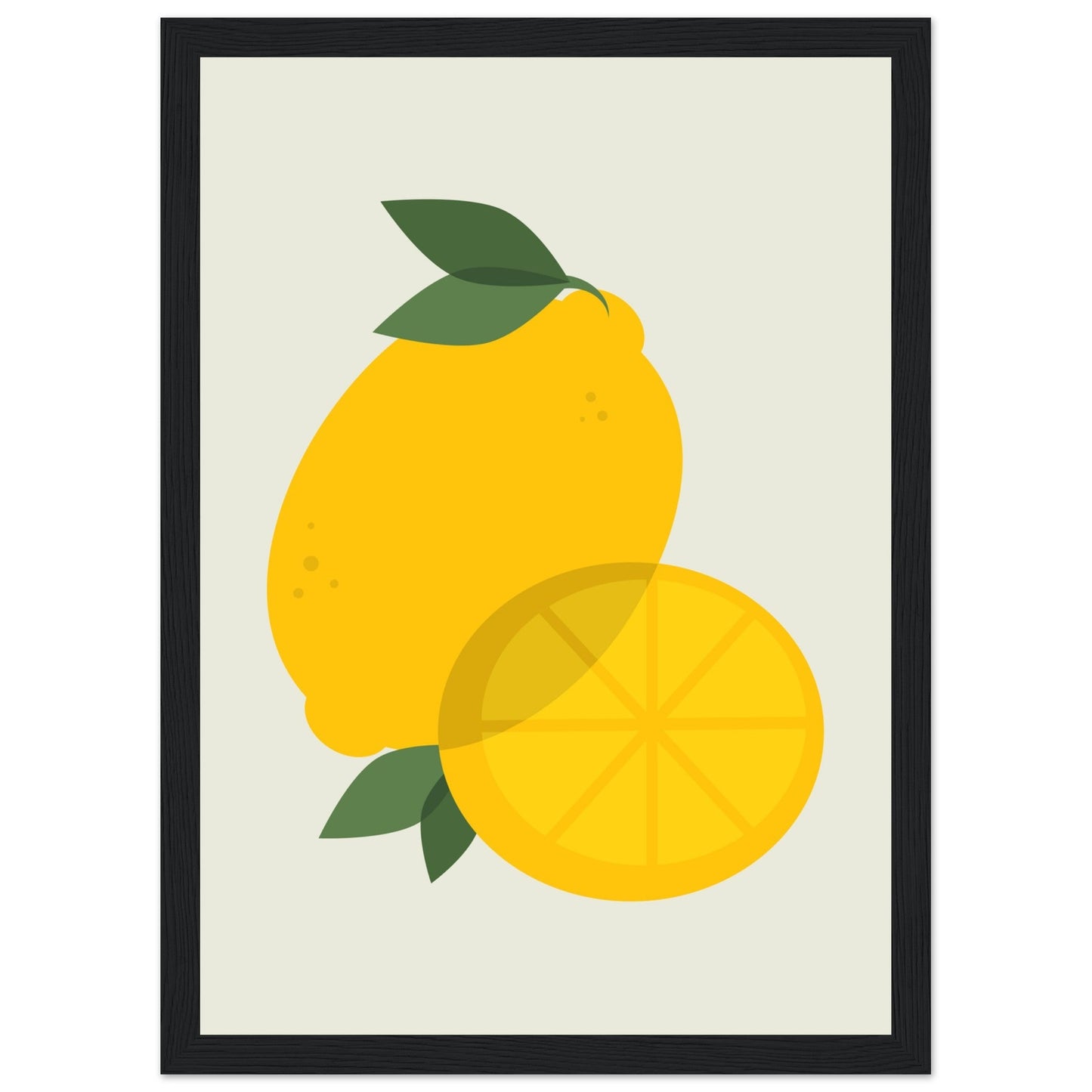 Fruity 'Lemons' - Premium Matte Paper Wooden Framed Poster