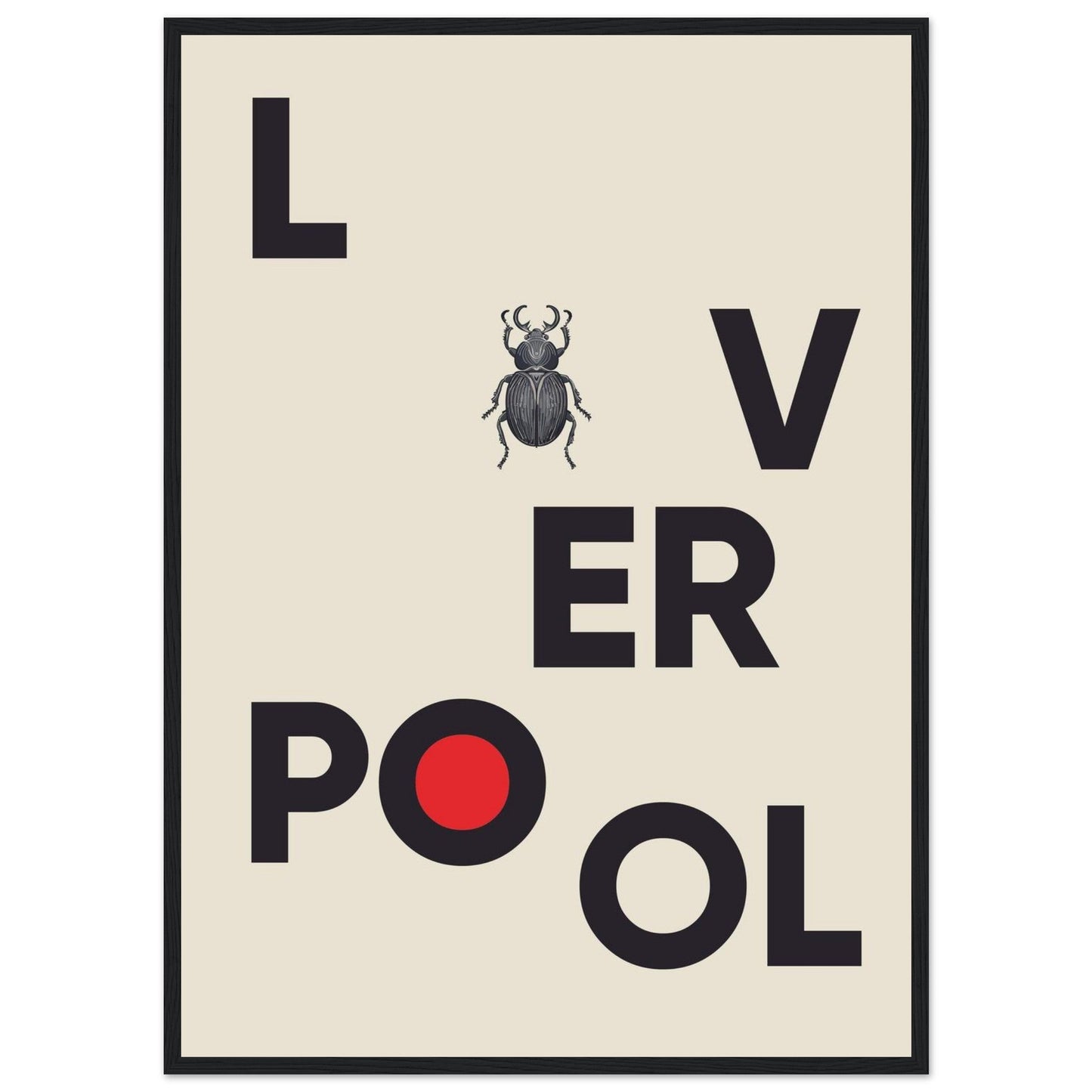 Cities/ Places 'Liverpool' - Premium Matte Paper Wooden Framed Poster