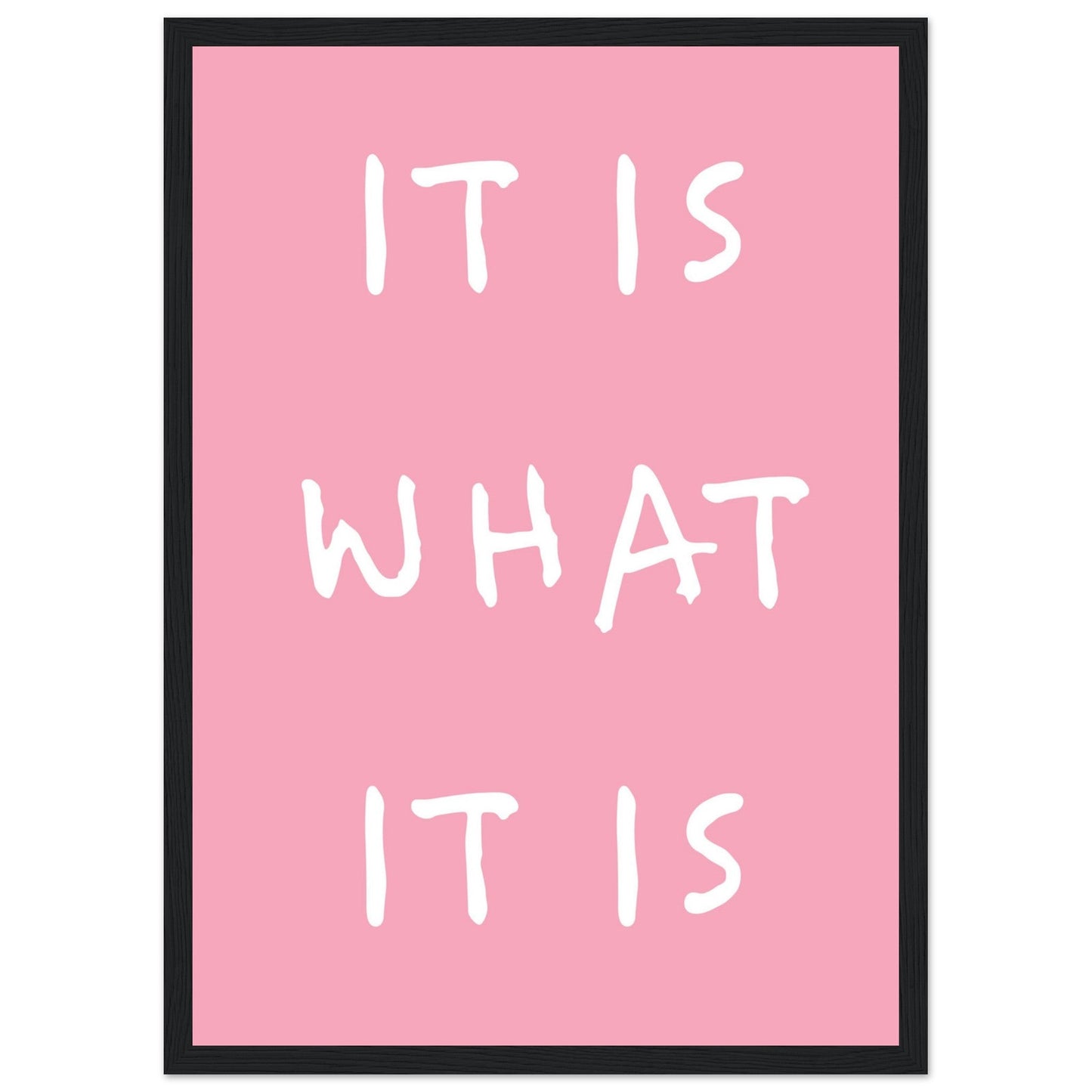 It is what it is - Premium Matte Paper Wooden Framed Poster