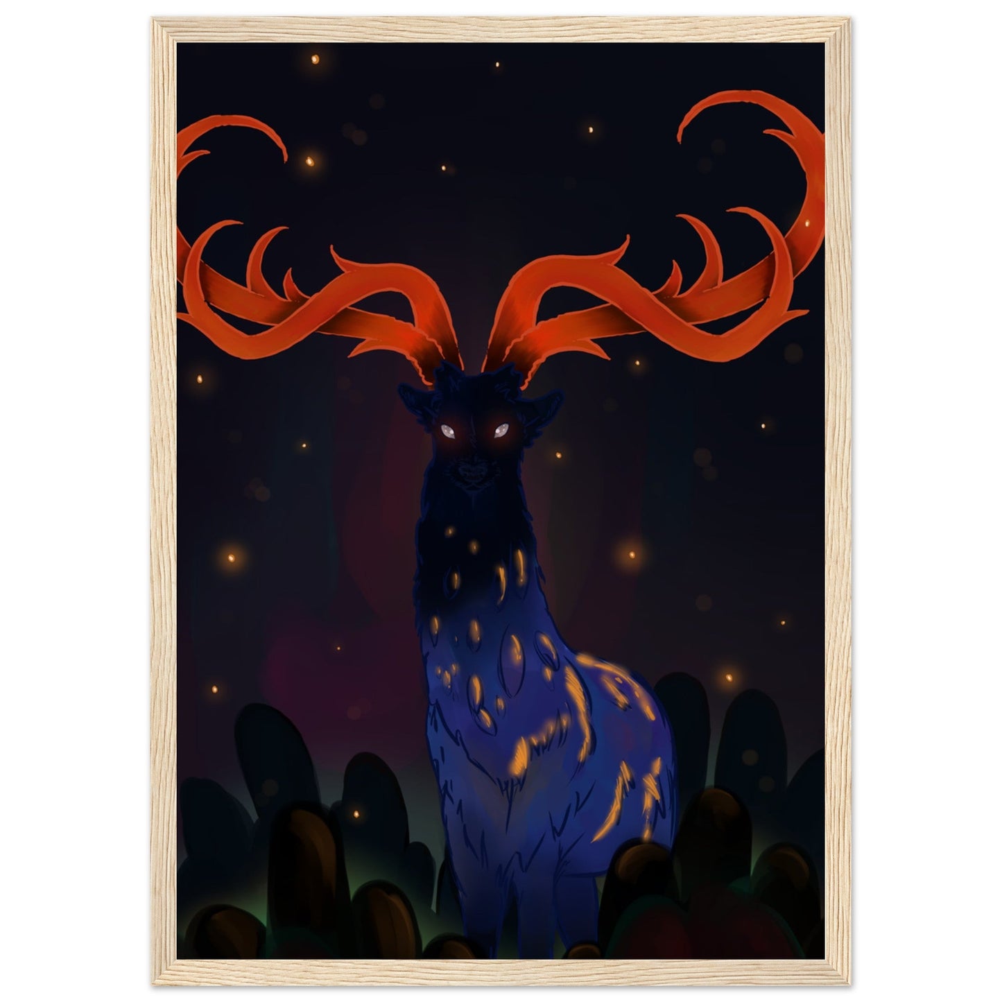 Animals 'Creature of the Forrest' - Premium Matte Paper Wooden Framed Poster