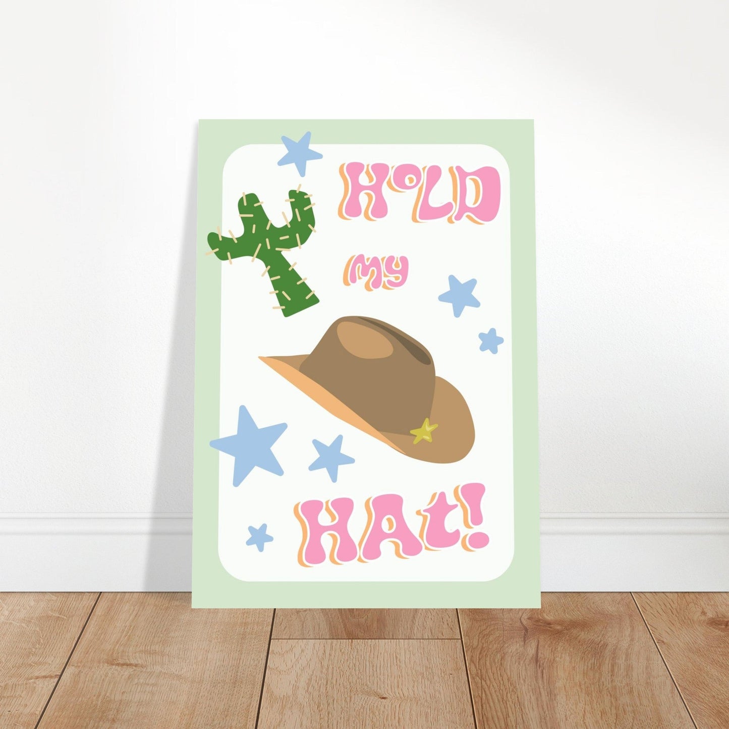 Groovy 'Hold My Hat' - Premium Matte Paper Poster