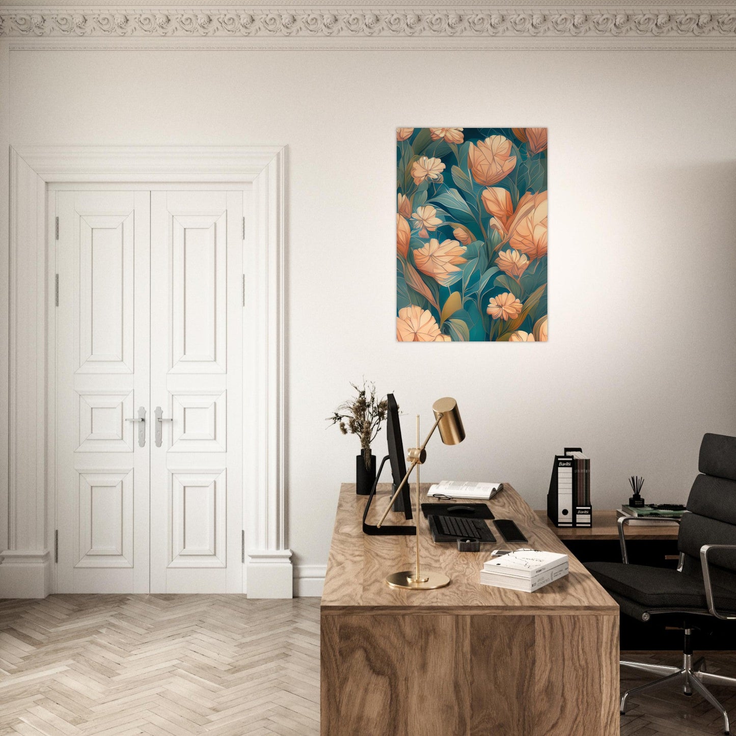 Flowers 'Abstract Garden' - Premium Matte Paper Poster