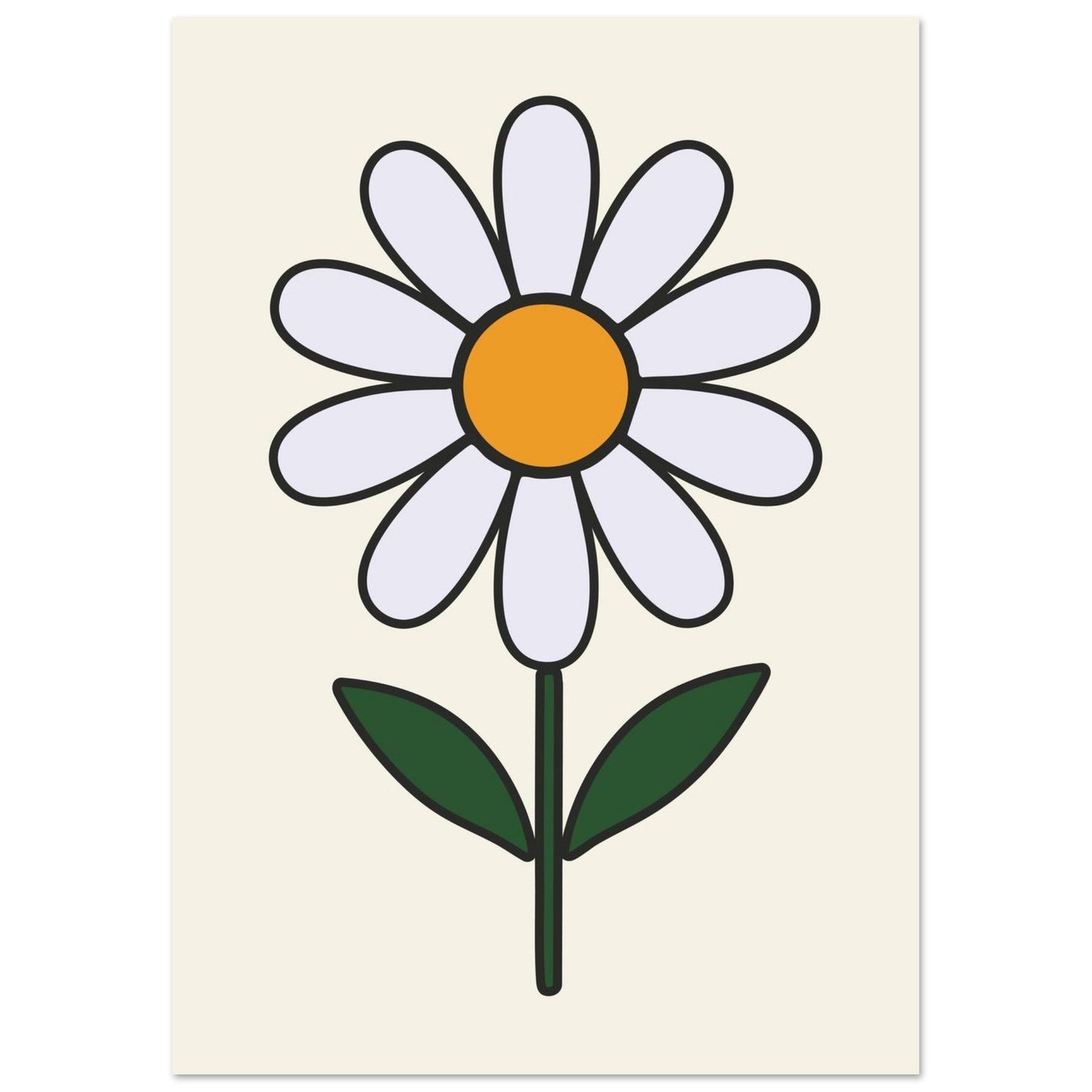 Daisy Flower - Premium Matte Paper Poster