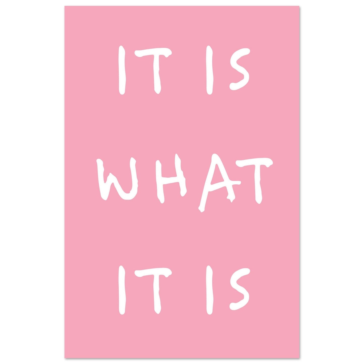 It is what it is - Premium Matte Paper Poster