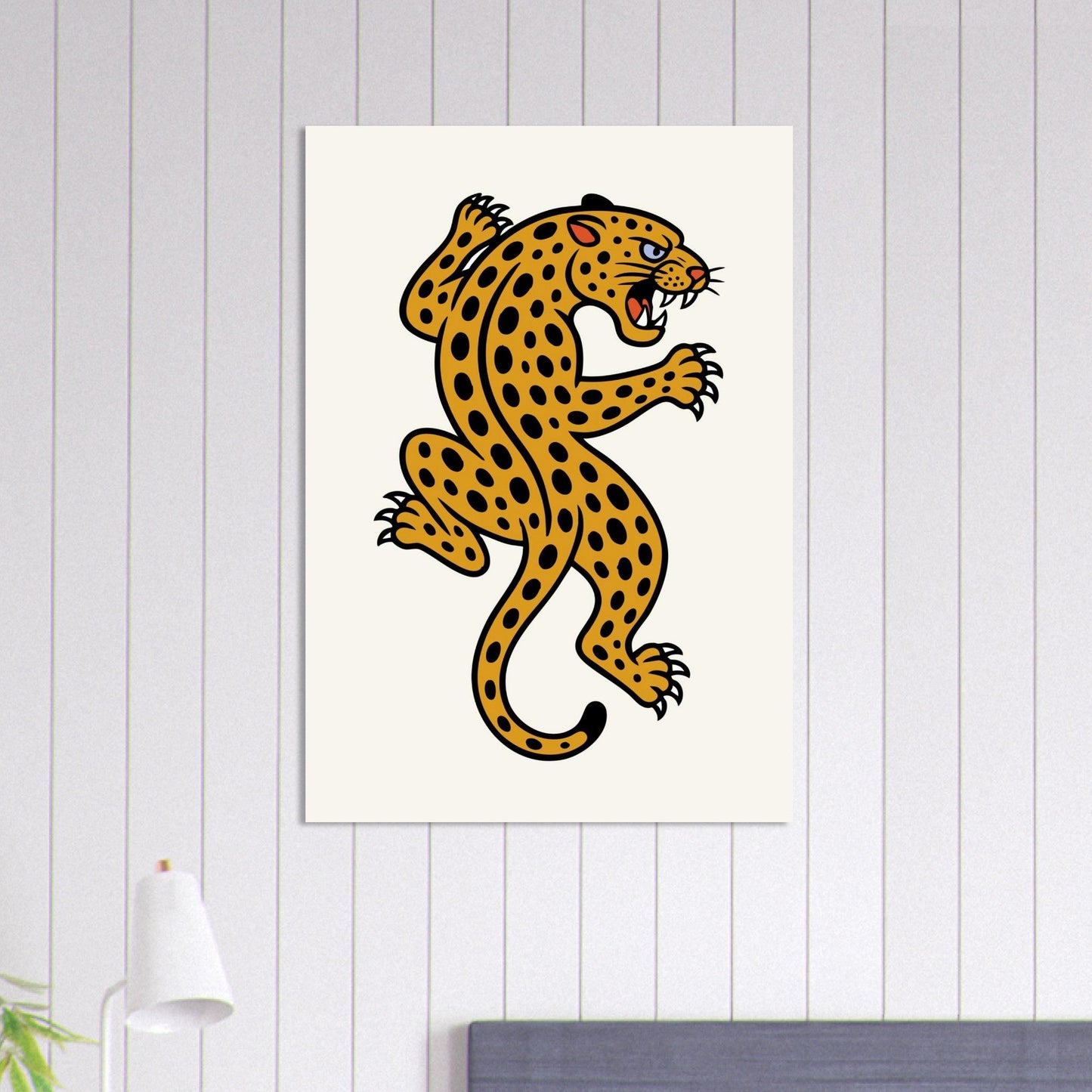 Leopard Traditional  - Premium Matte Paper Poster